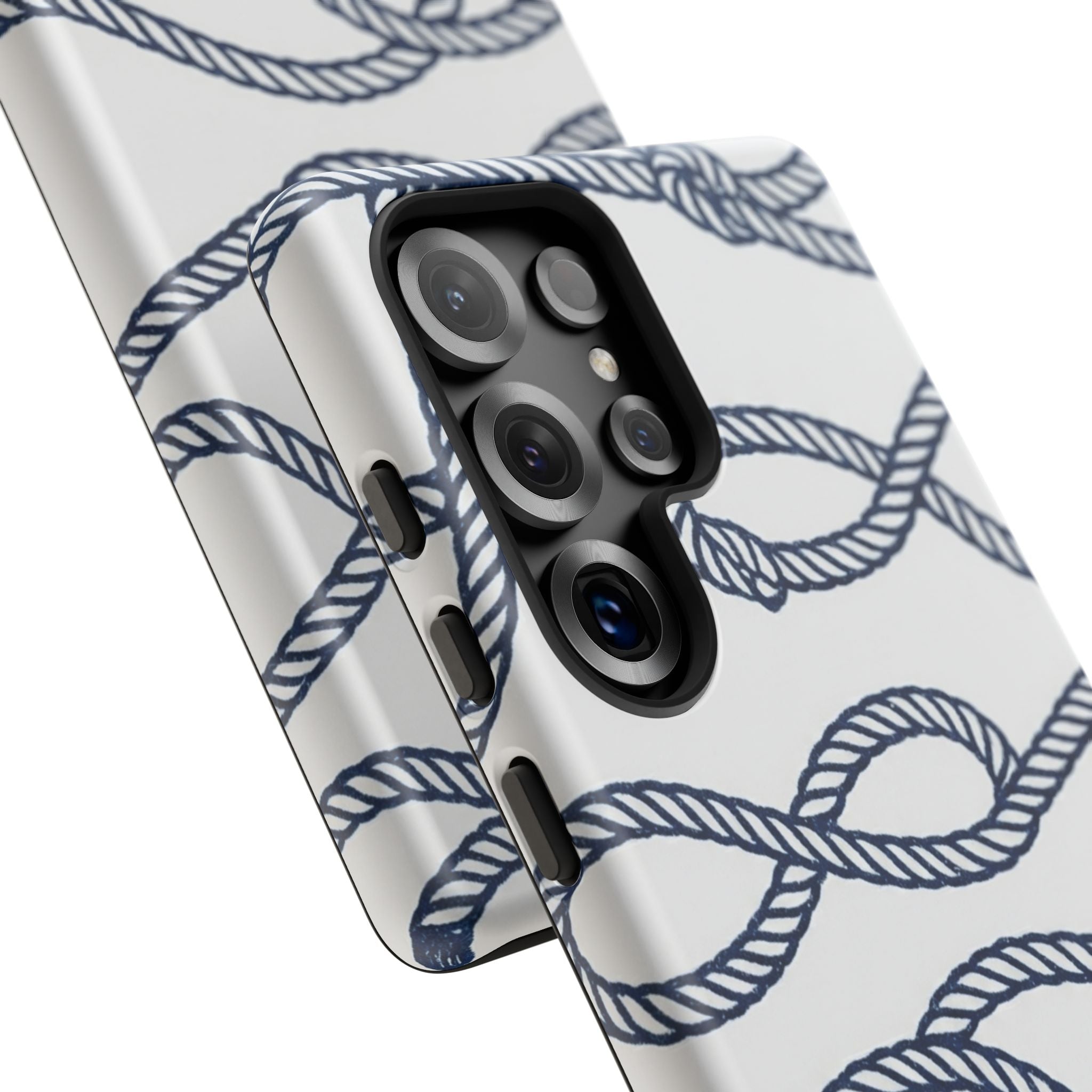 Nautical Rope Tough Case — Protective Phone Cover with Navy Knot Design