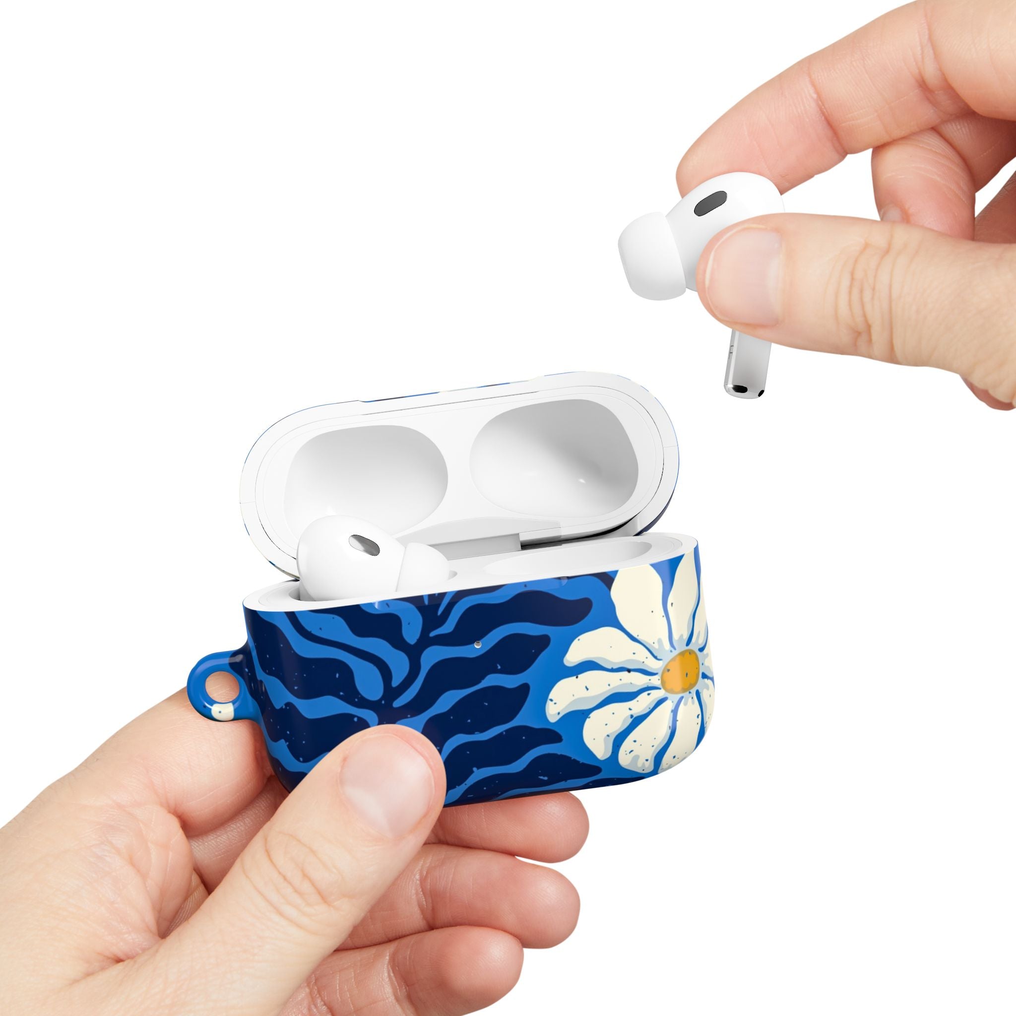 Blue Floral Daisy AirPod Case