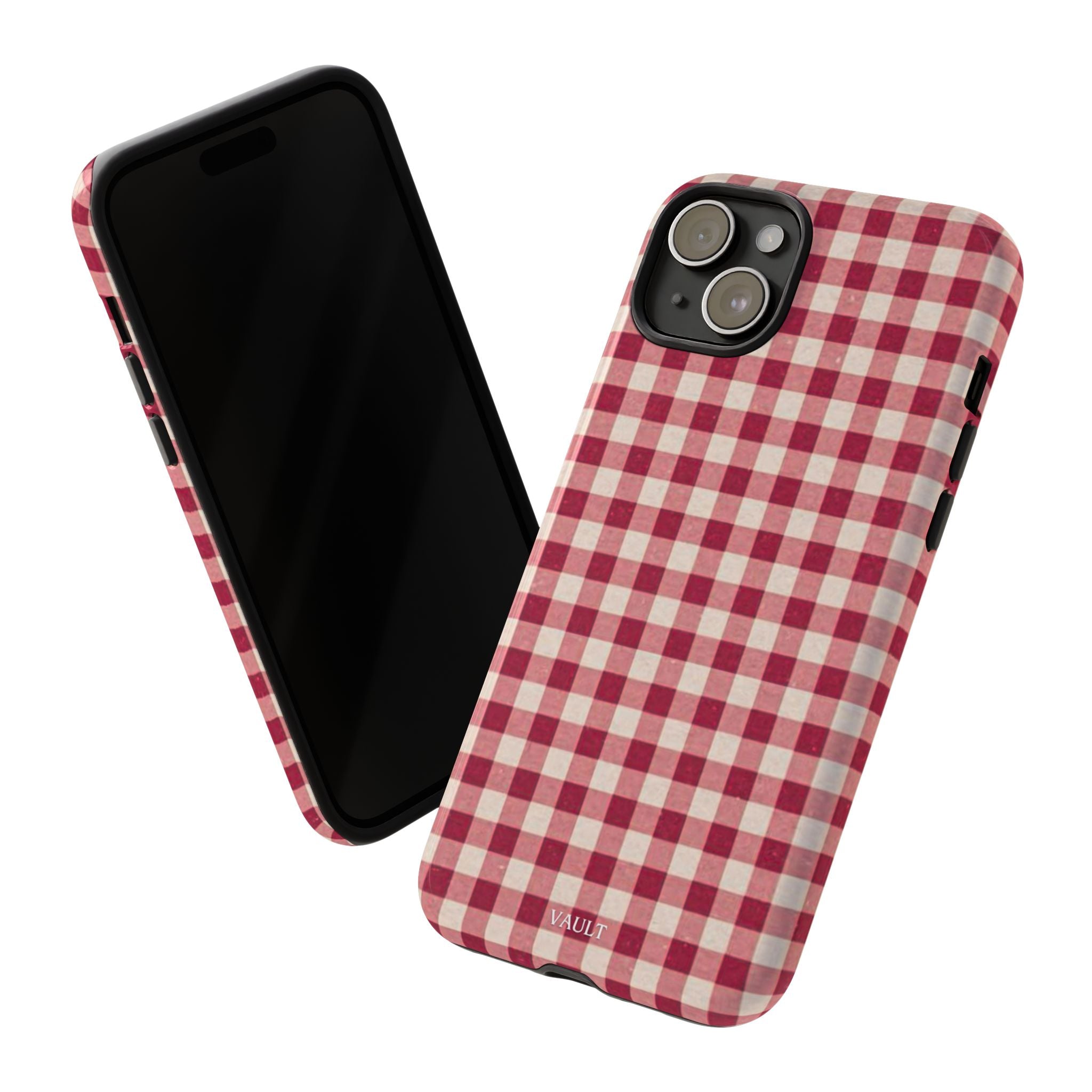 Gingham Phone Case — Red Plaid Tough Case
