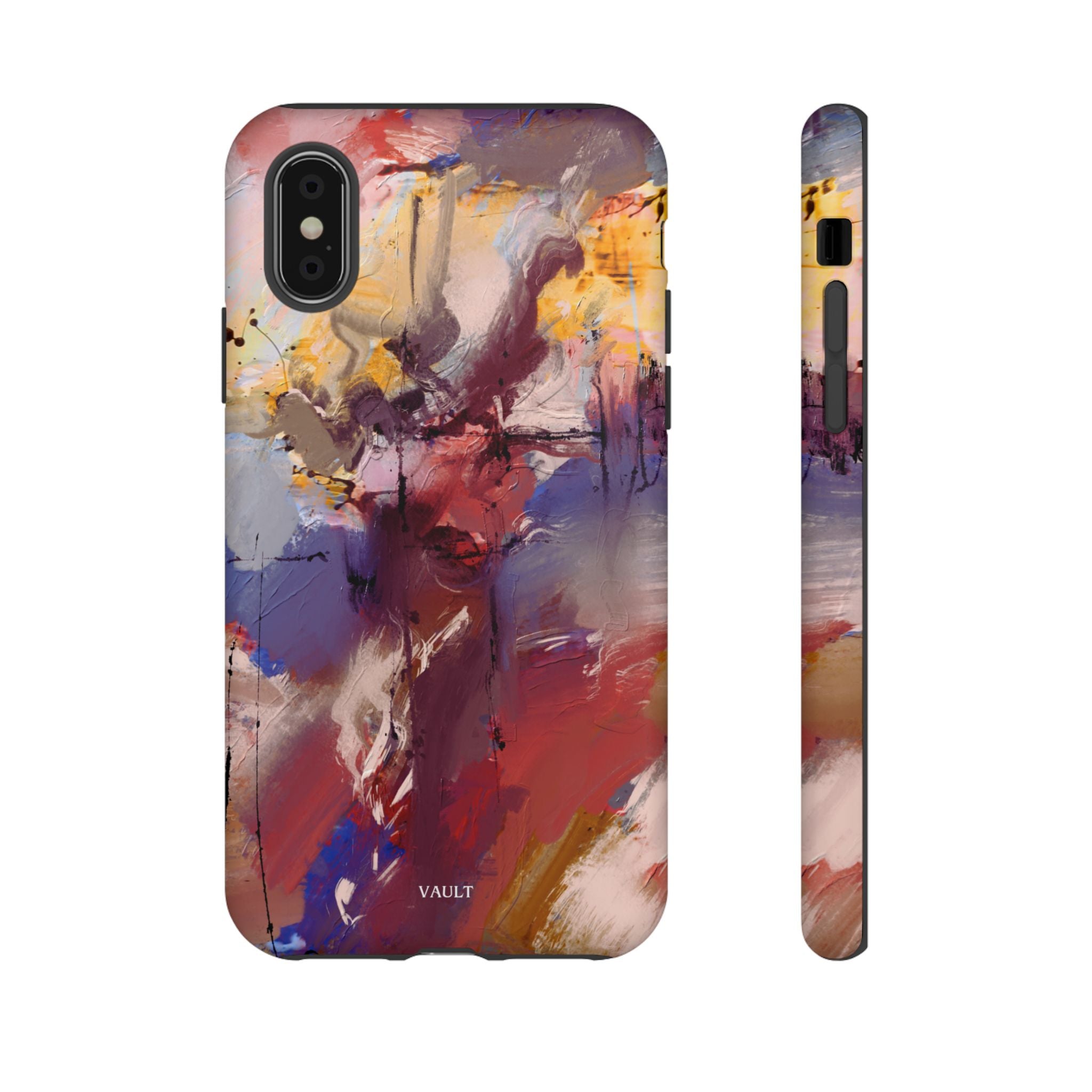 Abstract Brushstroke Tough Phone Case — Colorful Protective iPhone Cover