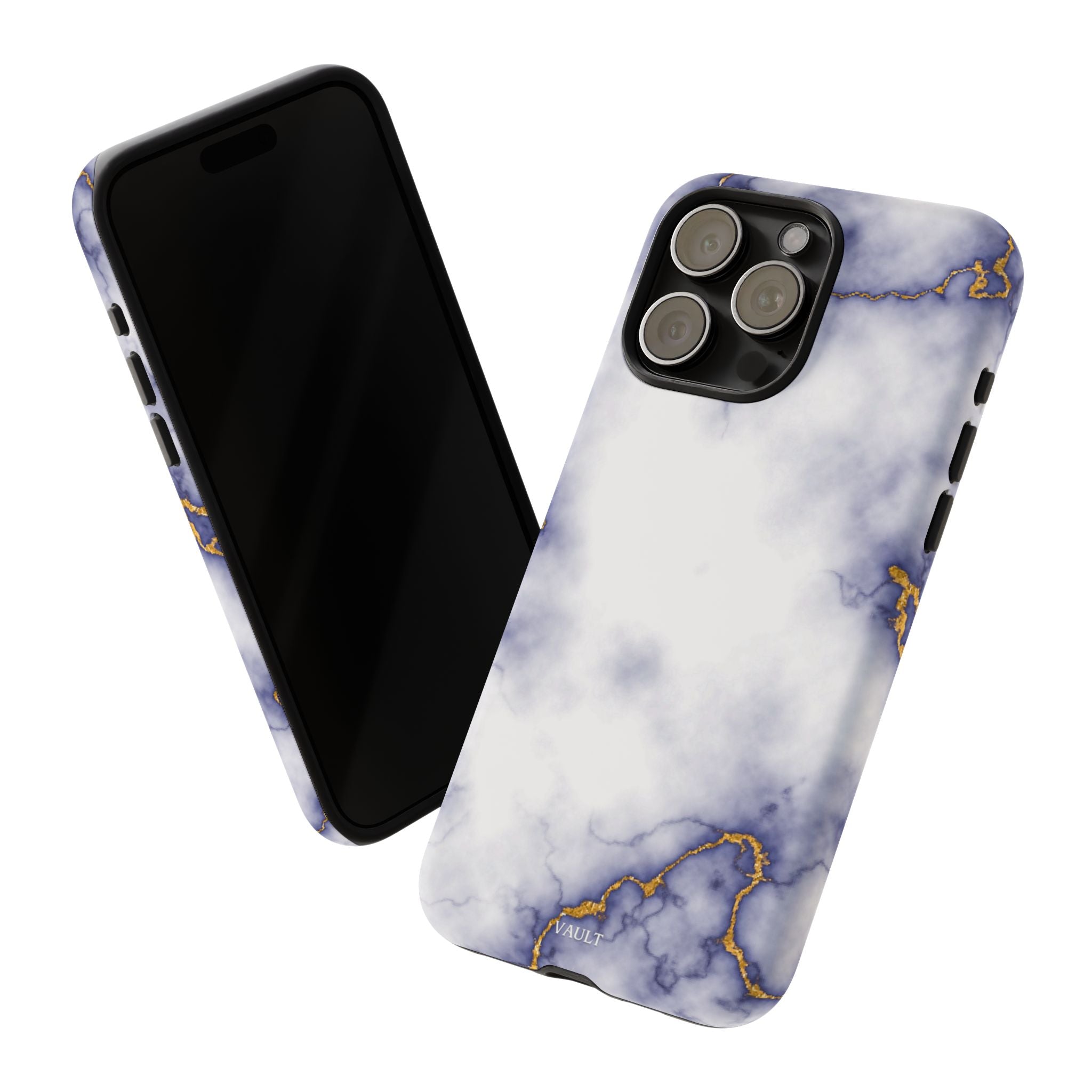 Purple Marble Tough Phone Case with Gold Veins