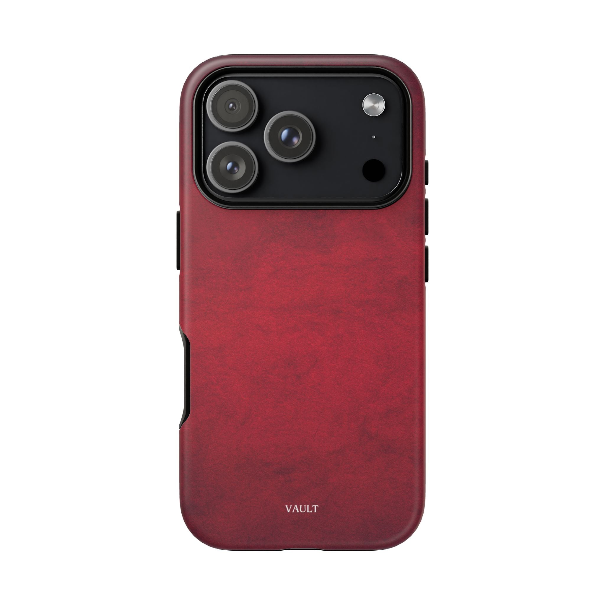 Red Leather Texture Phone Case Impact-Resistant Case