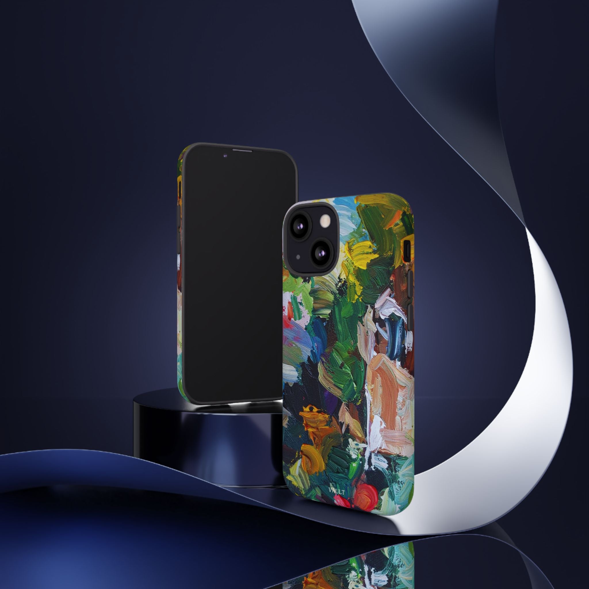 Abstract Paint Brushstroke Phone Case — Colorful Artistic Tough Case