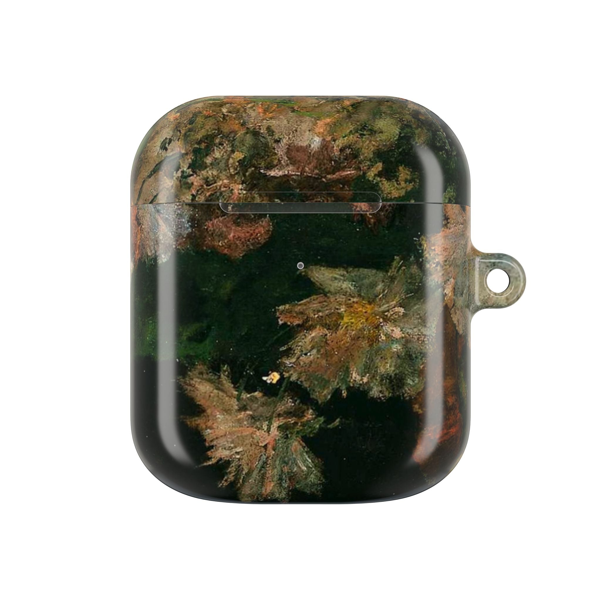 AirPods Case — Dark Green Brown Marble Protective Cover