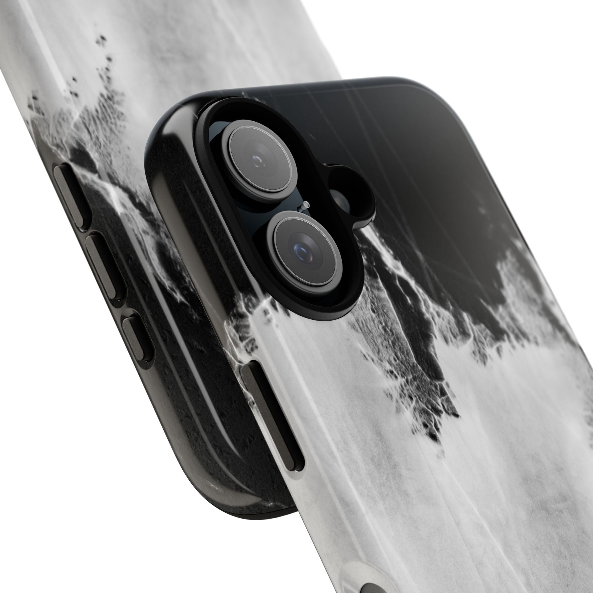Marble Ink Tough Case — Black & White Abstract Phone Cover