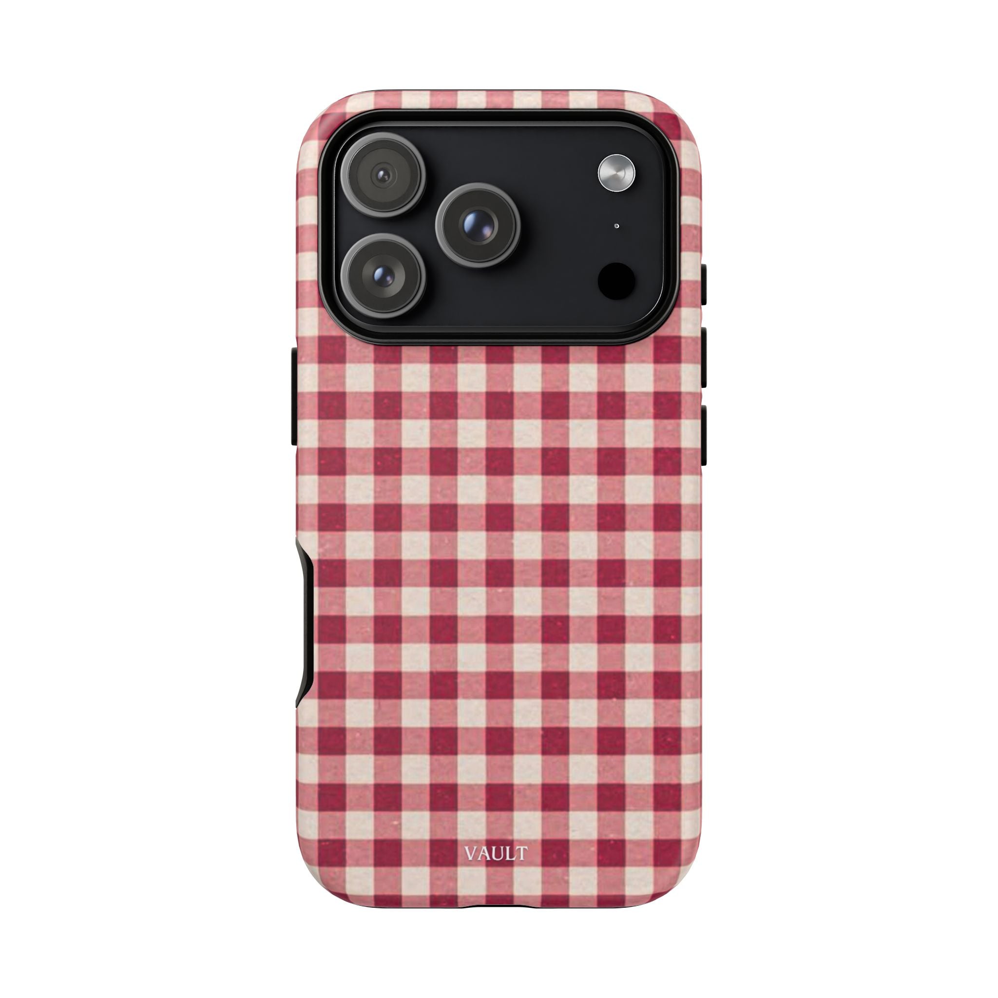 Gingham Phone Case — Red Plaid Tough Case