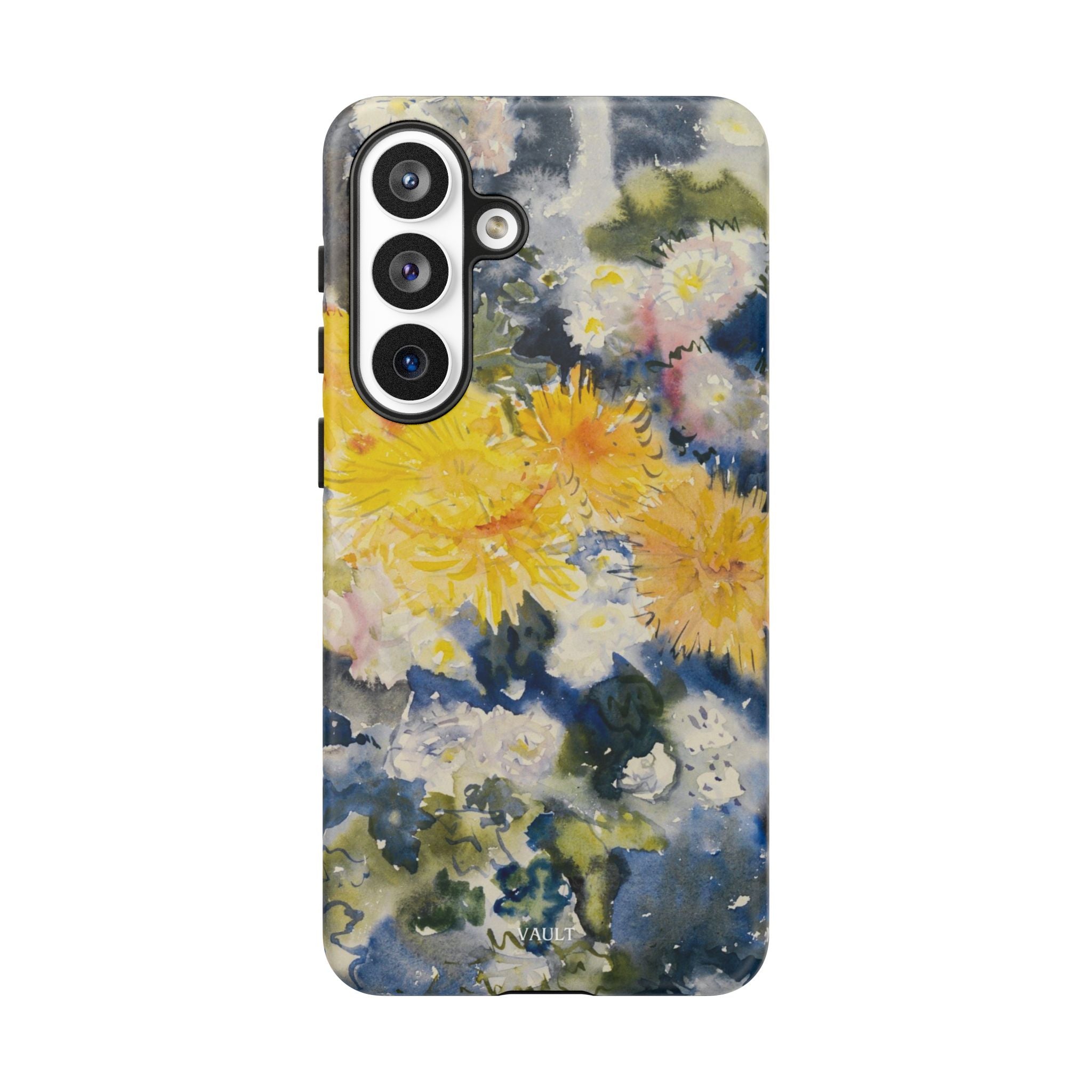 Floral Watercolor Phone Case – Yellow Chrysanthemums Design