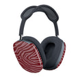 Copricuscinetti AirPod Max con stampa zebrata rossa — Ricambio protettivo ed elegante