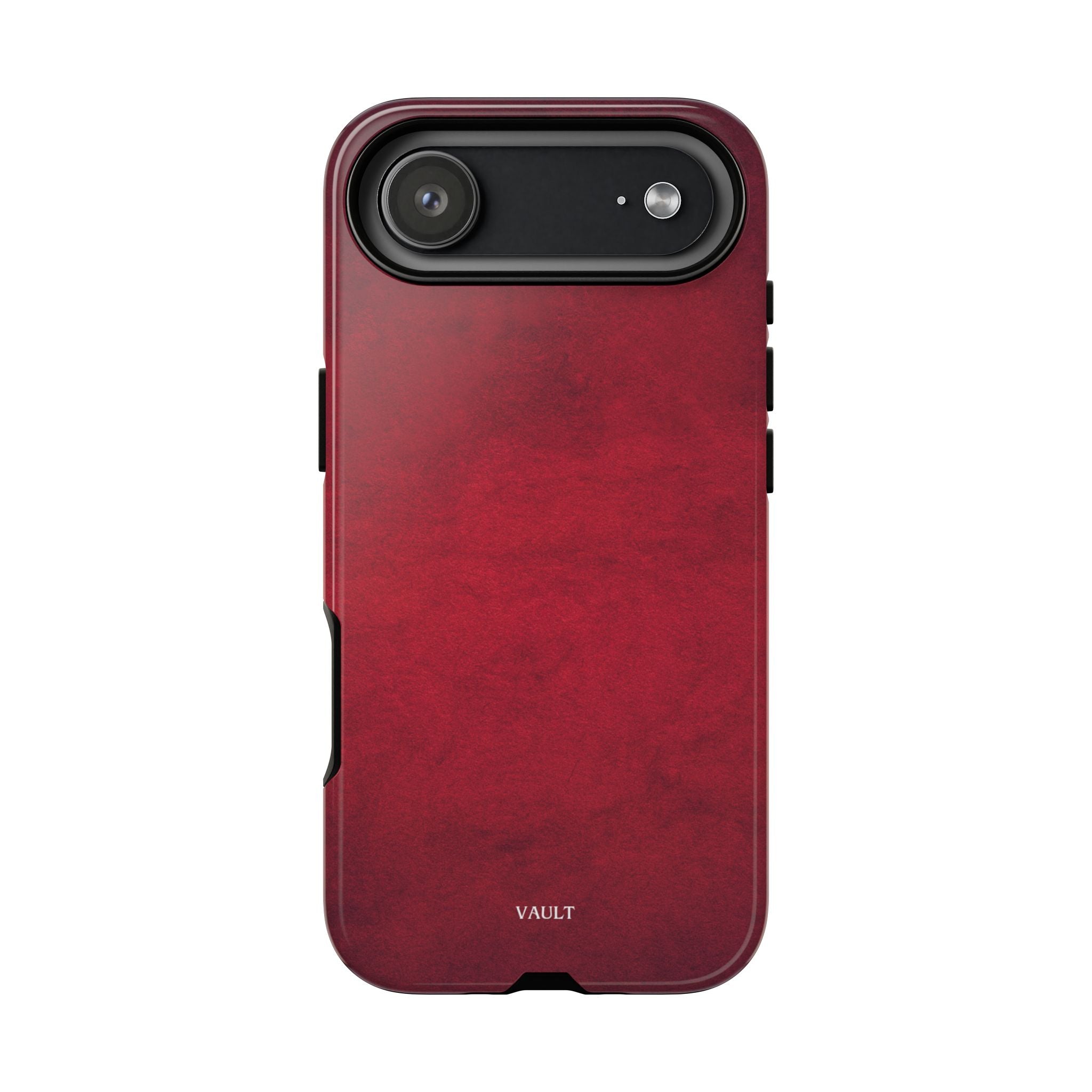 Red Leather Texture Phone Case Impact-Resistant Case
