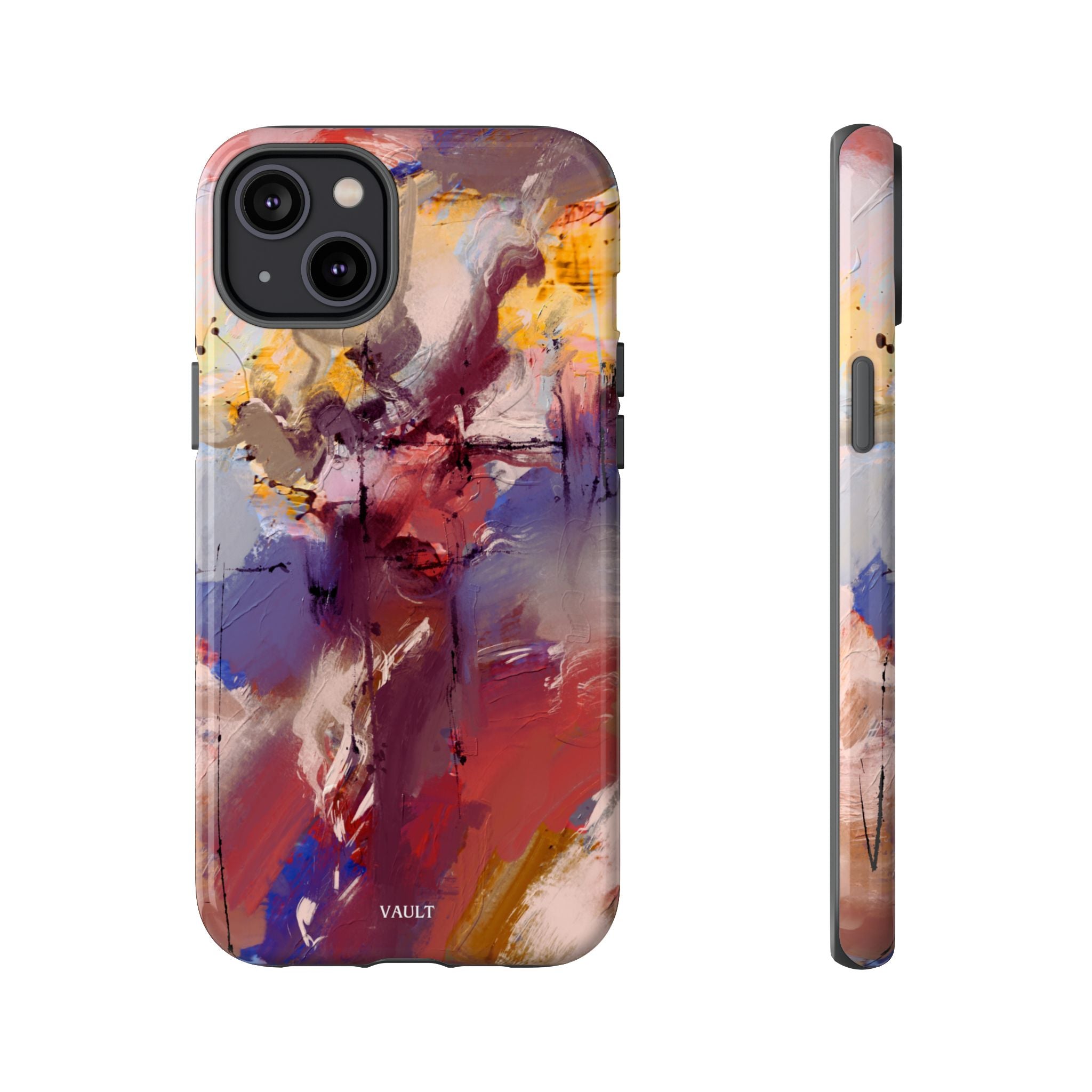 Abstract Brushstroke Tough Phone Case — Colorful Protective iPhone Cover