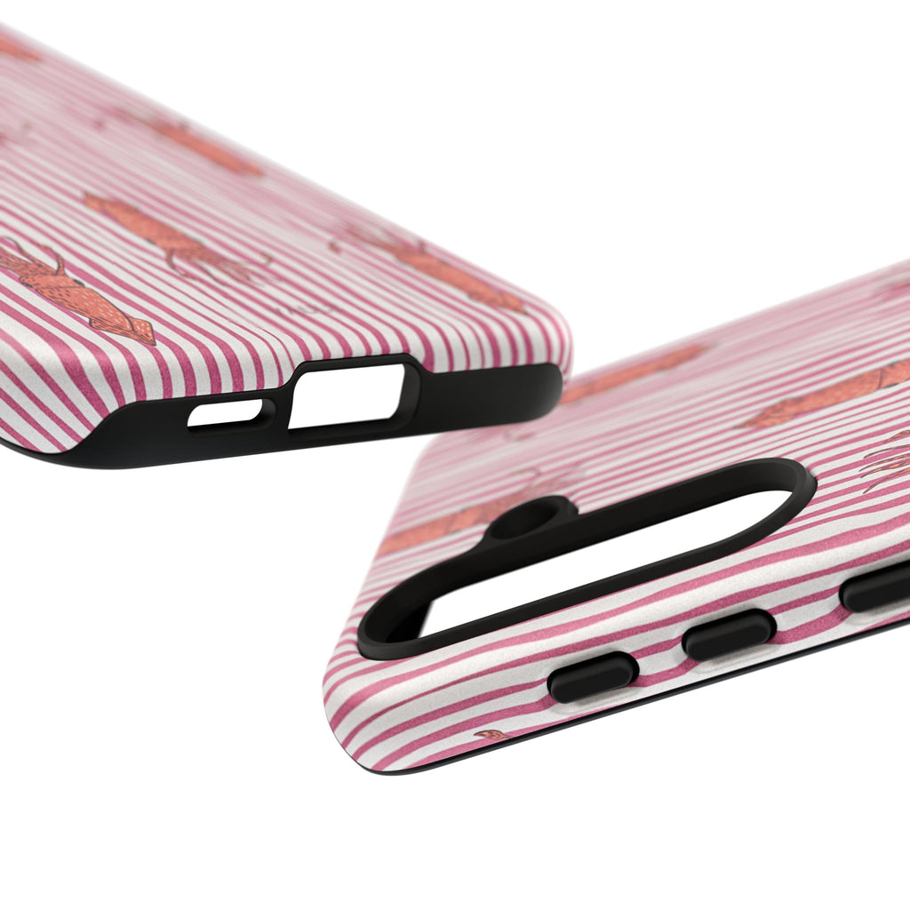 Cover per telefono con striscia di calamaro — Fantasia rosa di creature marine