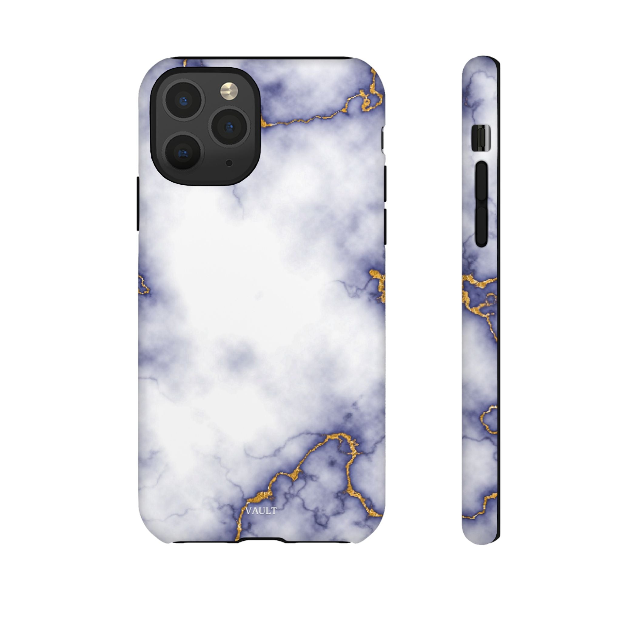 Purple Marble Tough Phone Case with Gold Veins
