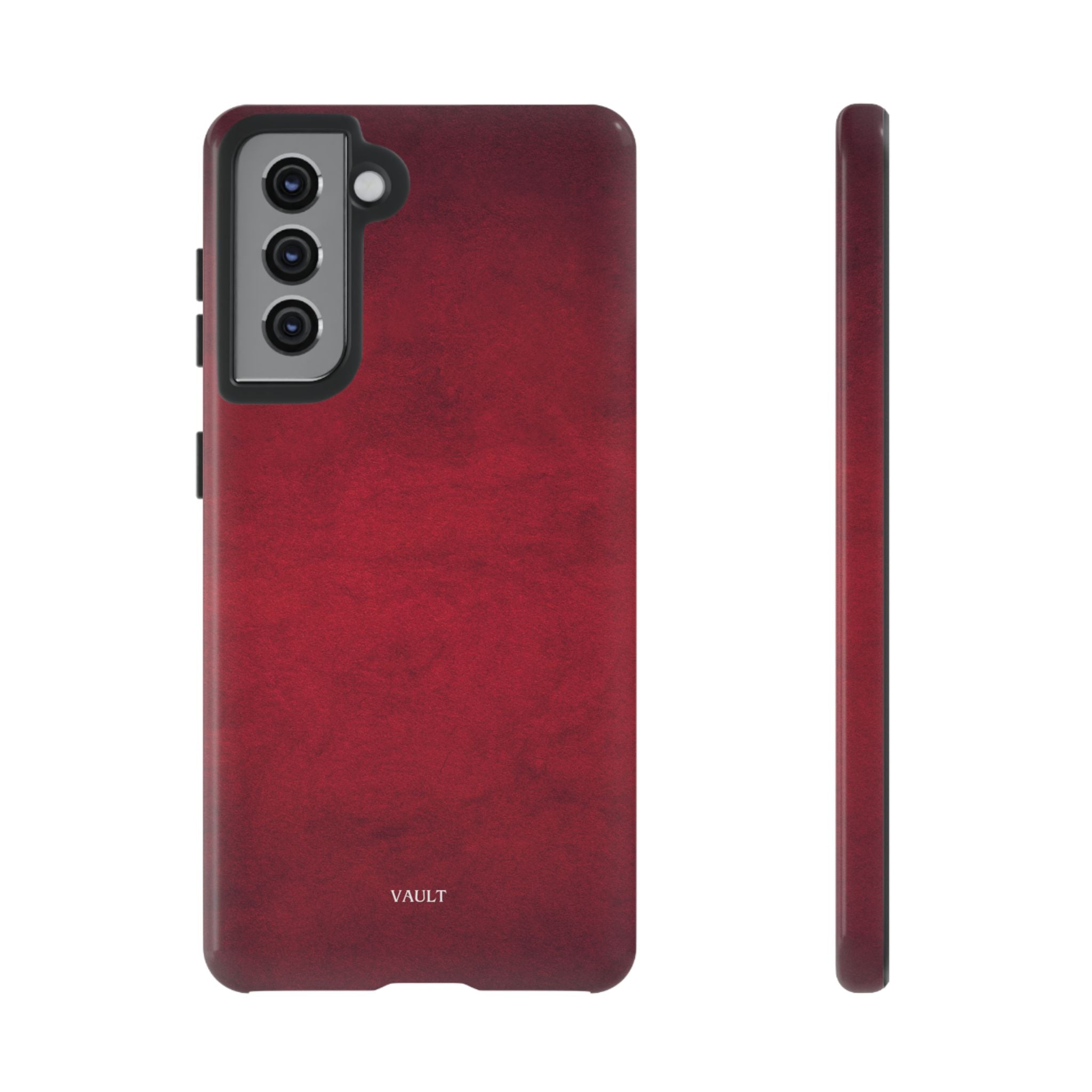 Red Leather Texture Phone Case Impact-Resistant Case