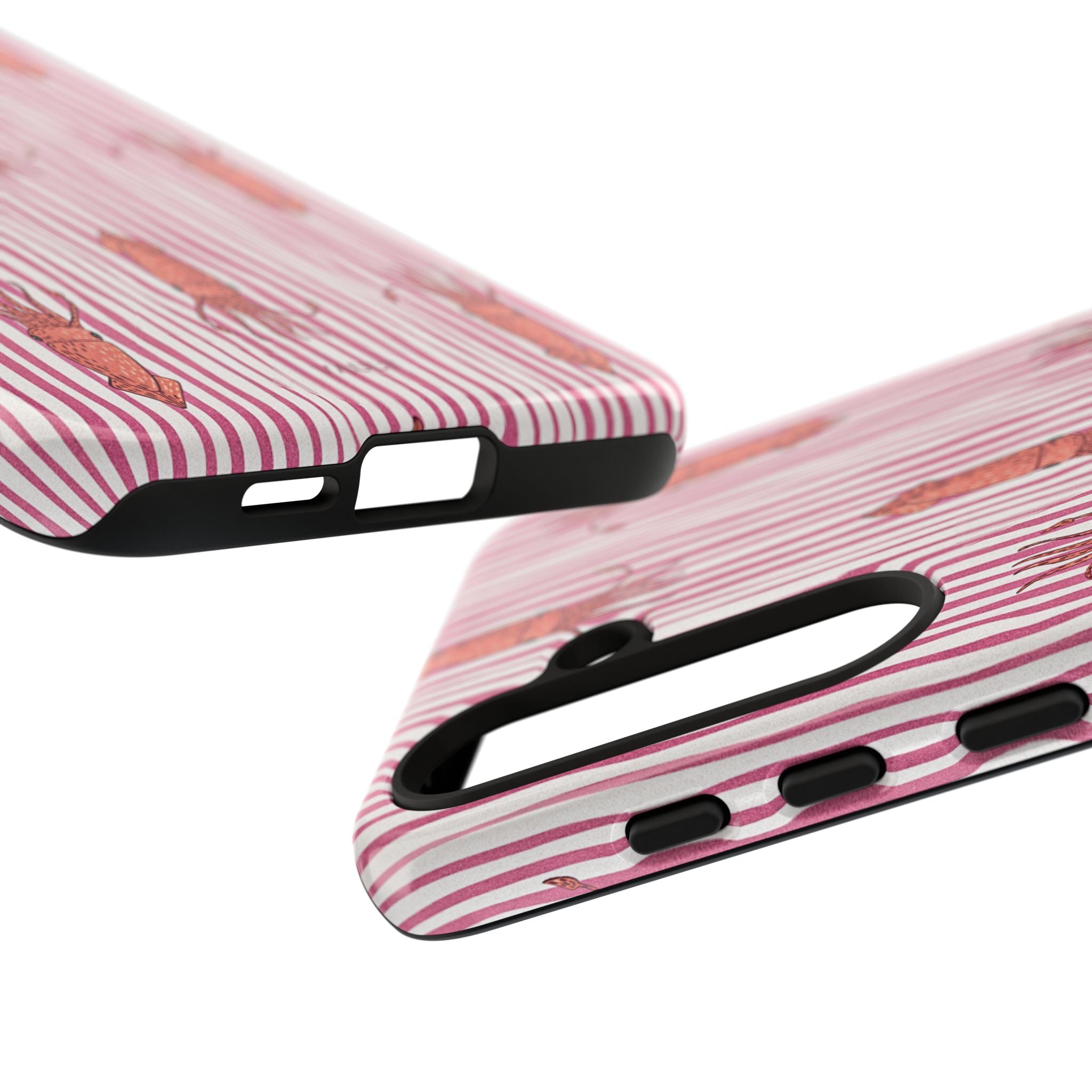 Cover per telefono con striscia di calamaro — Fantasia rosa di creature marine