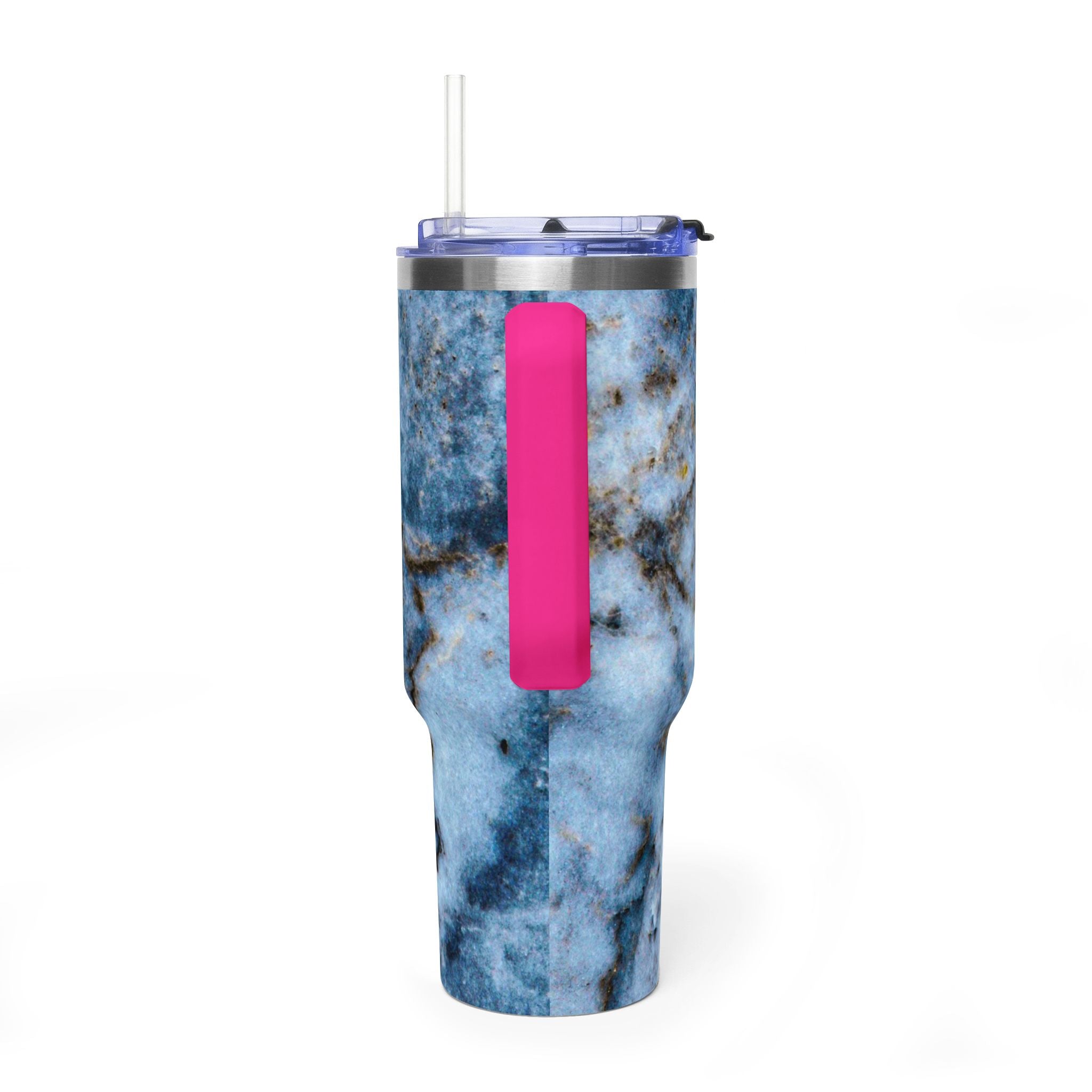 40oz Blue Marble Vacuum Tumbler
