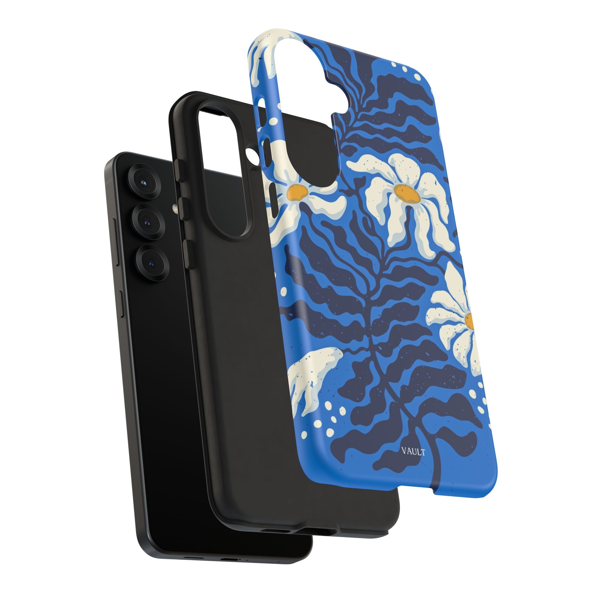 Blue Daisy Tough Phone Case — Floral Protective Phone Cover