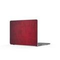 Coque transparente pour MacBook en texture vintage rouge