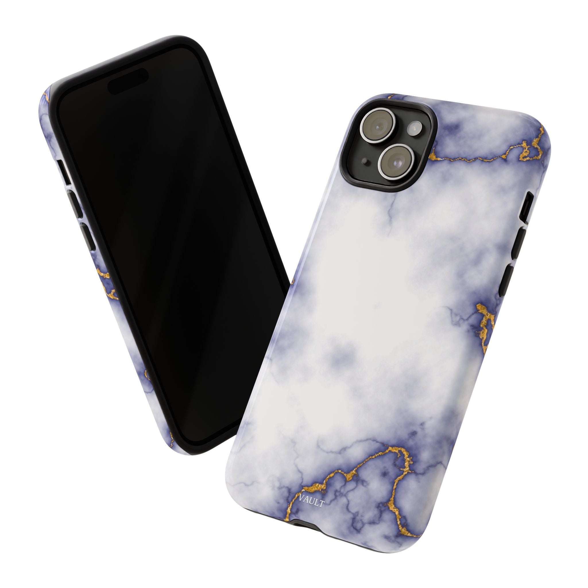 Purple Marble Tough Phone Case with Gold Veins