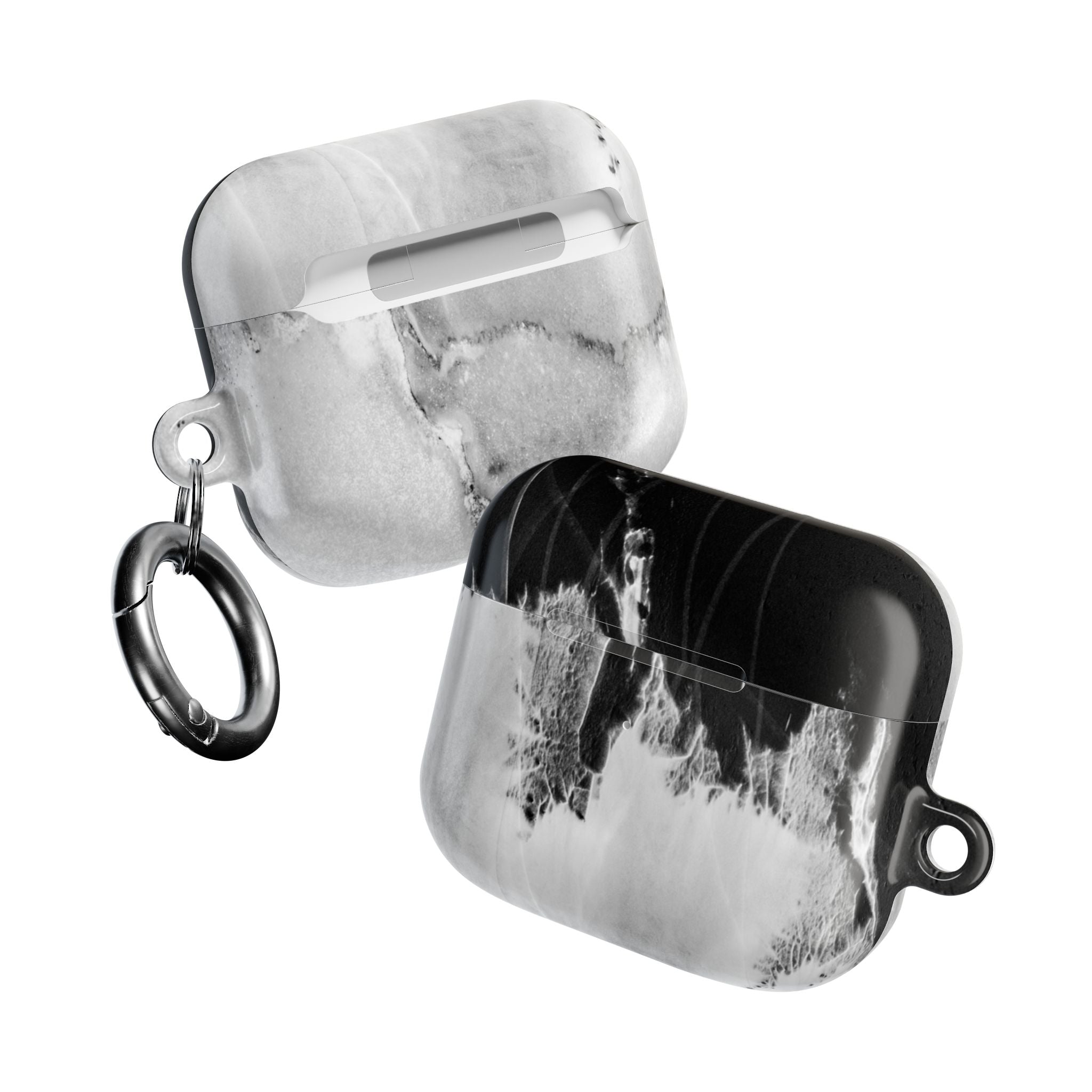 Marble Ink AirPod Case — Black & White Abstract Protective Cover