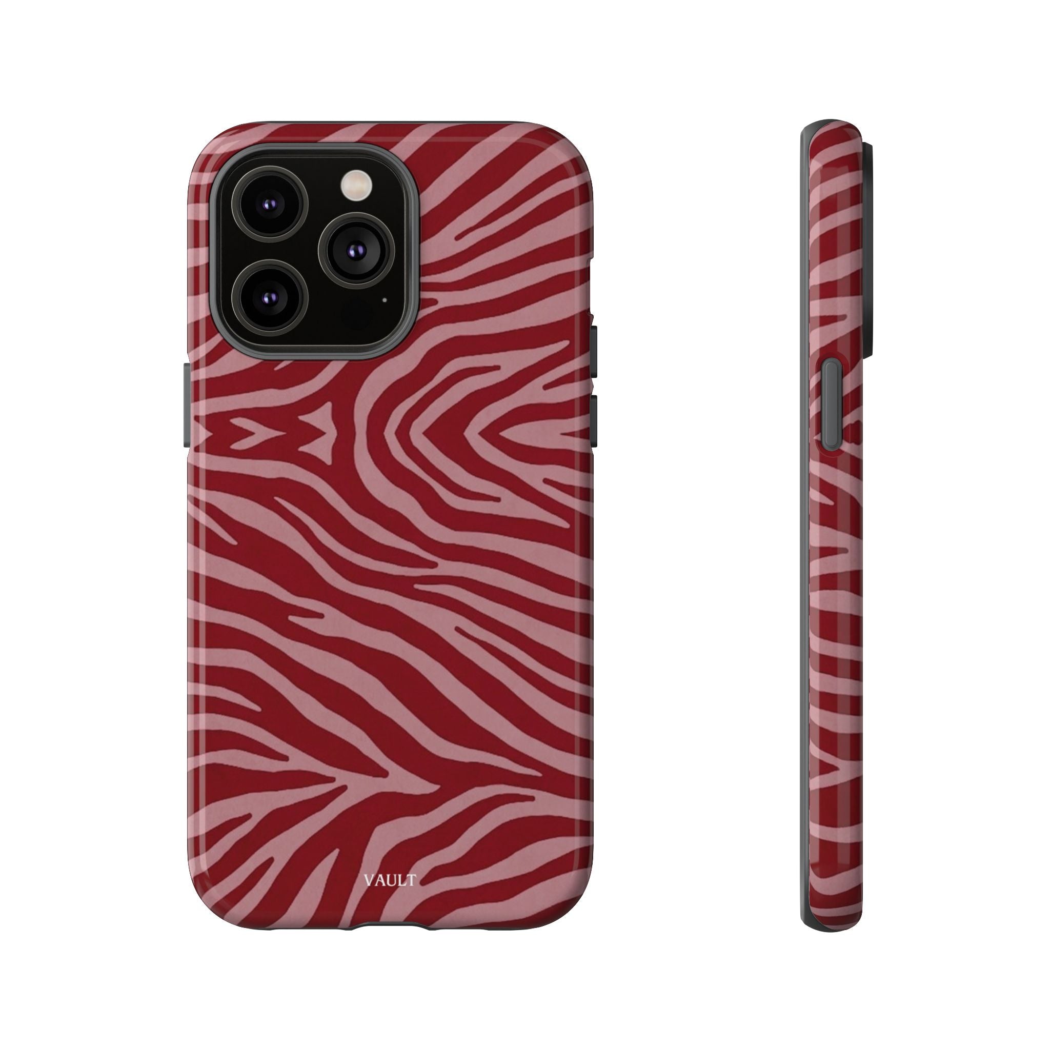 Red Zebra Print Tough Phone Case