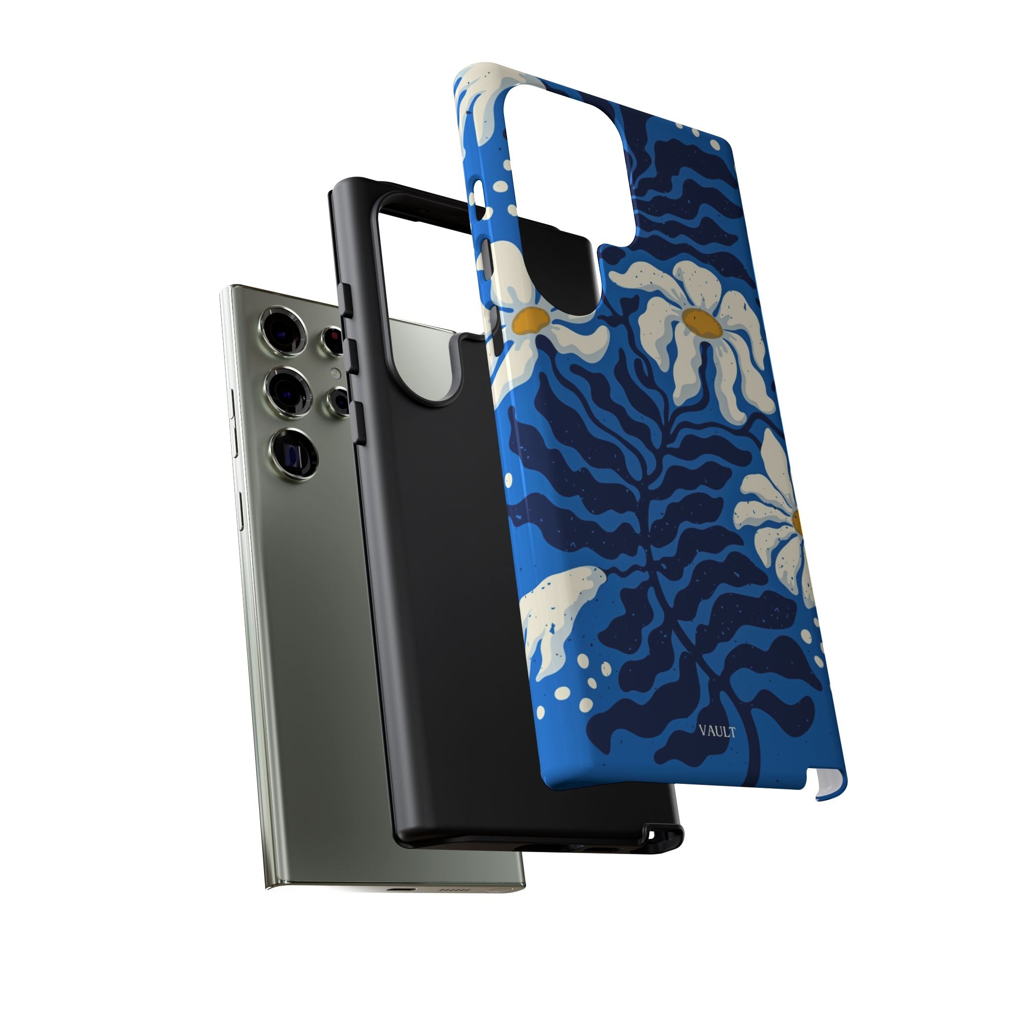 Blue Daisy Tough Phone Case — Floral Protective Phone Cover