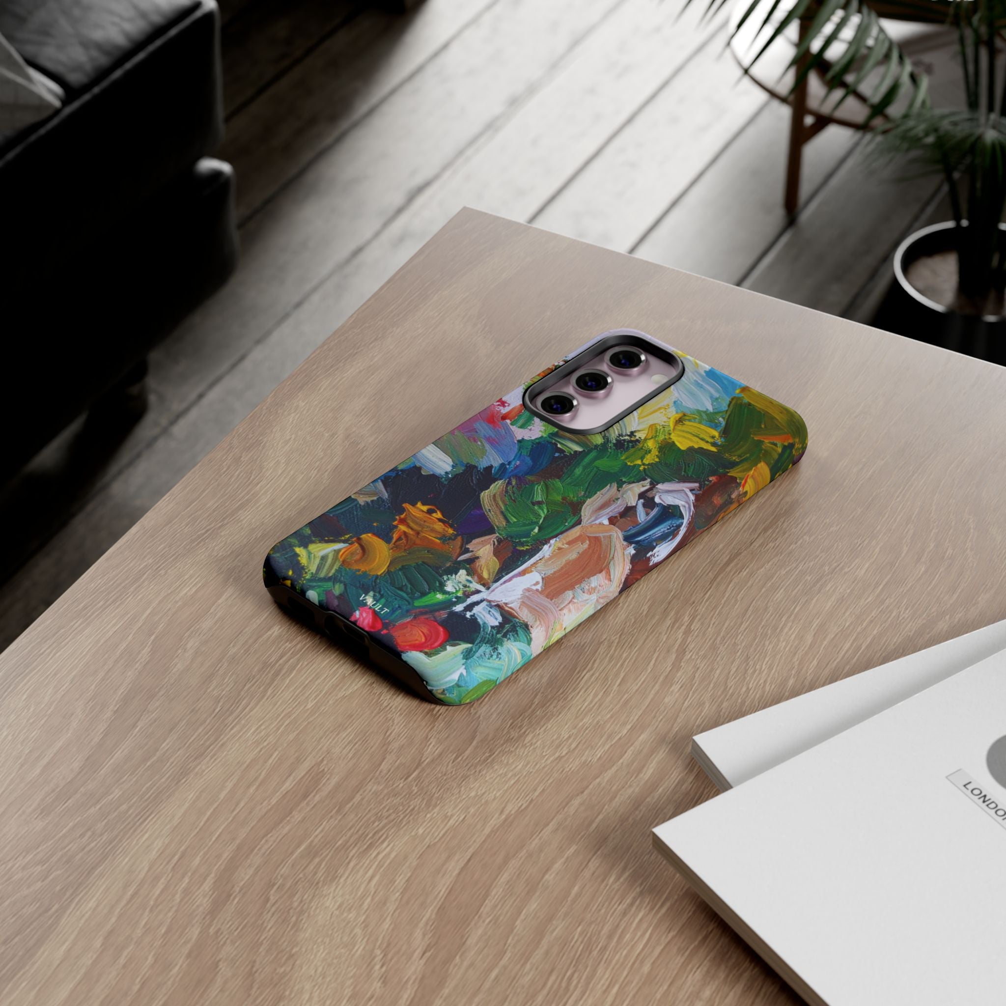 Abstract Paint Brushstroke Phone Case — Colorful Artistic Tough Case