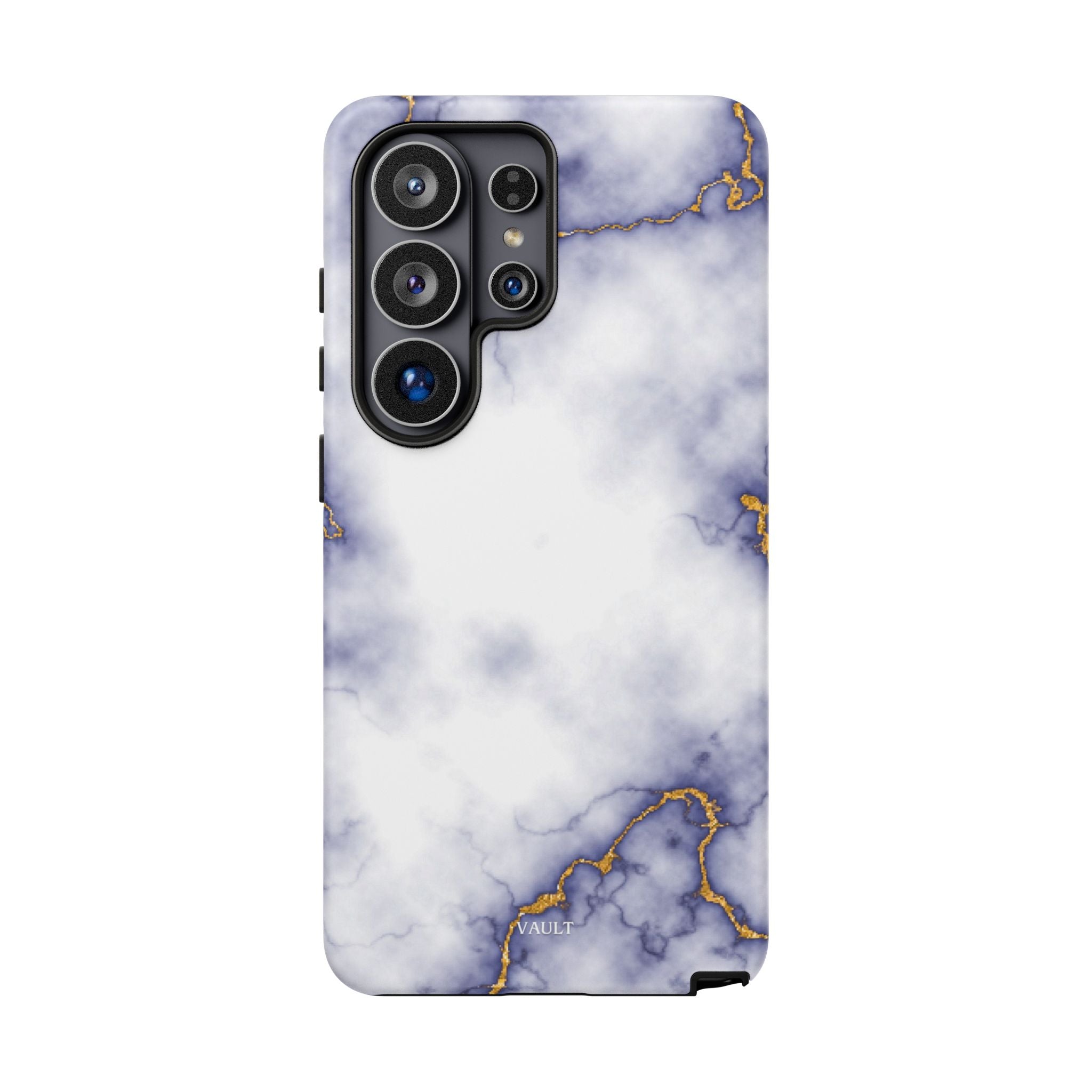 Purple Marble Tough Phone Case with Gold Veins
