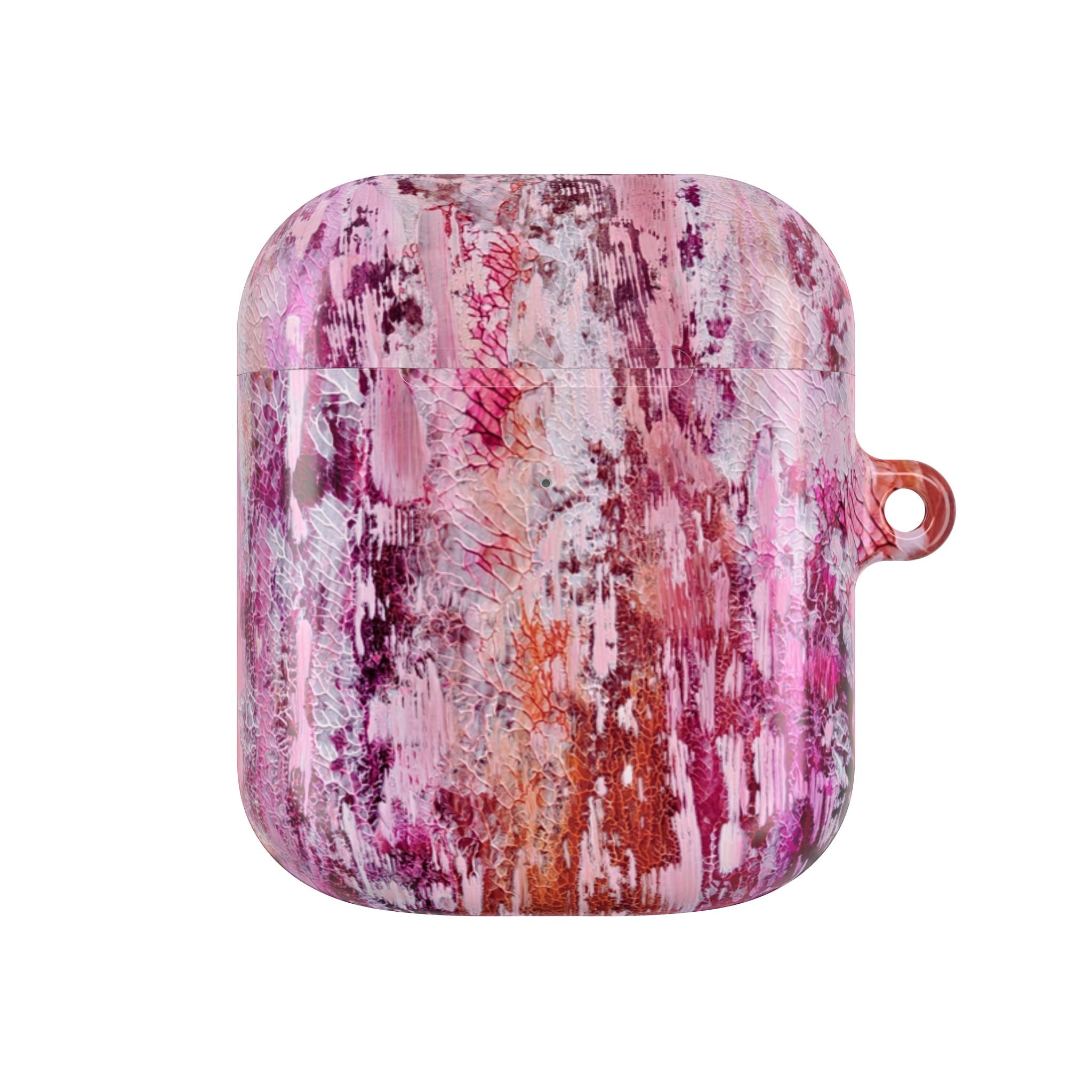 Abstract Pink Marble AirPod Case – Protective Artistic Earbud Cover