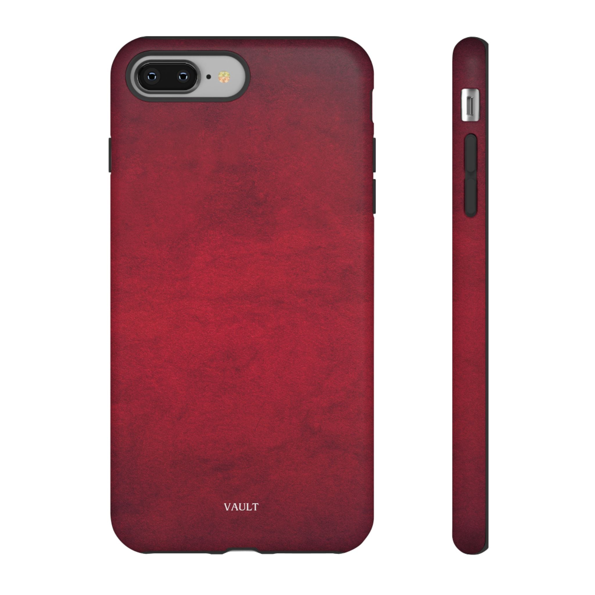 Red Leather Texture Phone Case Impact-Resistant Case