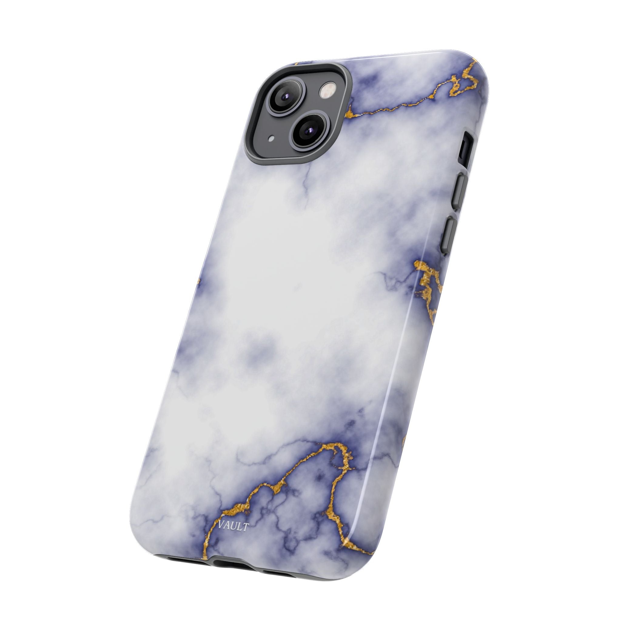 Purple Marble Tough Phone Case with Gold Veins