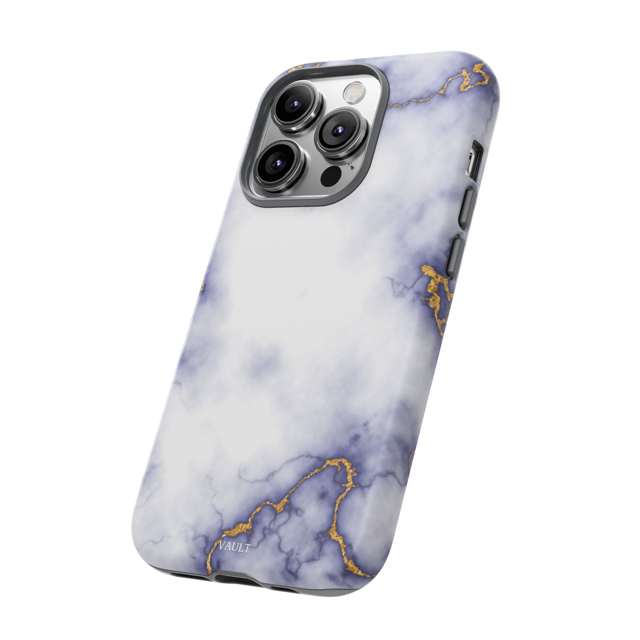 Purple Marble Tough Phone Case with Gold Veins