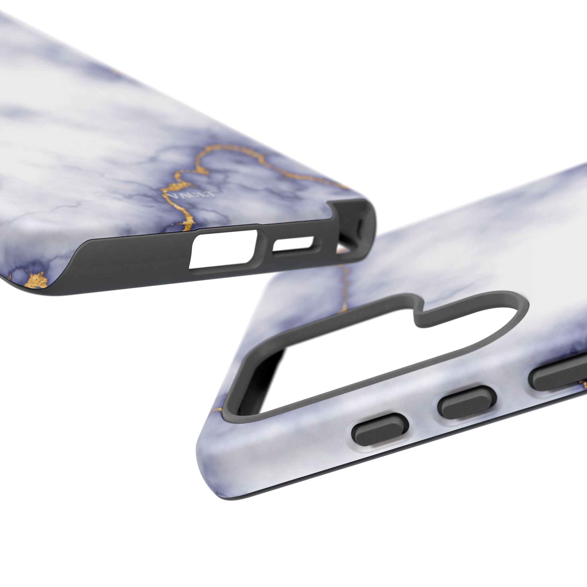 Purple Marble Tough Phone Case with Gold Veins