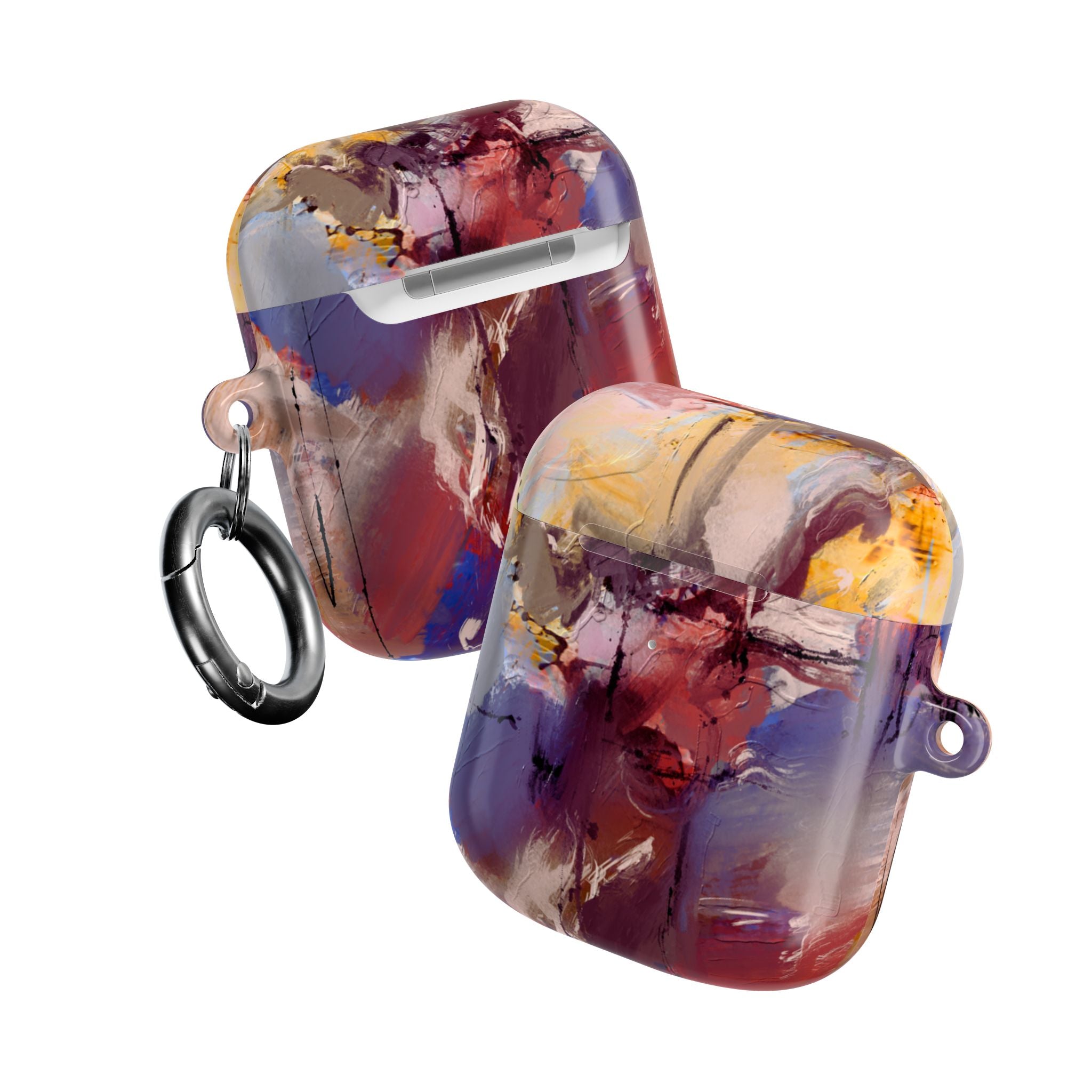 Abstract Paint Splash AirPod Case — Colorful Artistic Protective Cover