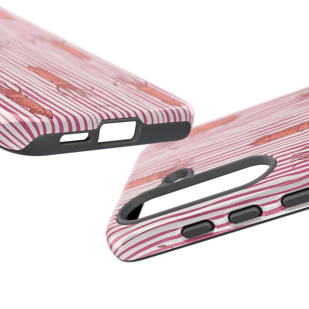 Cover per telefono con striscia di calamaro — Fantasia rosa di creature marine