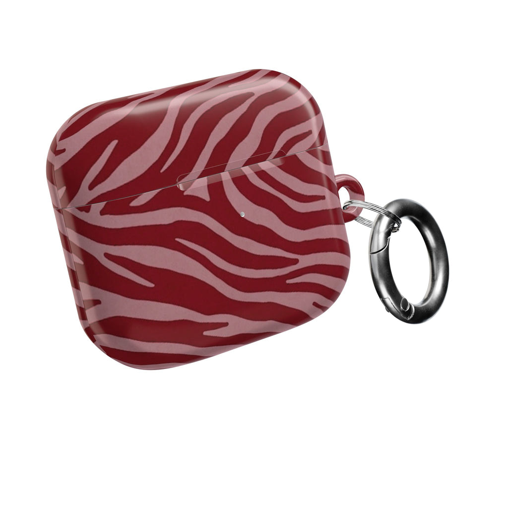 Red Zebra Print AirPod Case – Stylish Protective Charging Case Cover