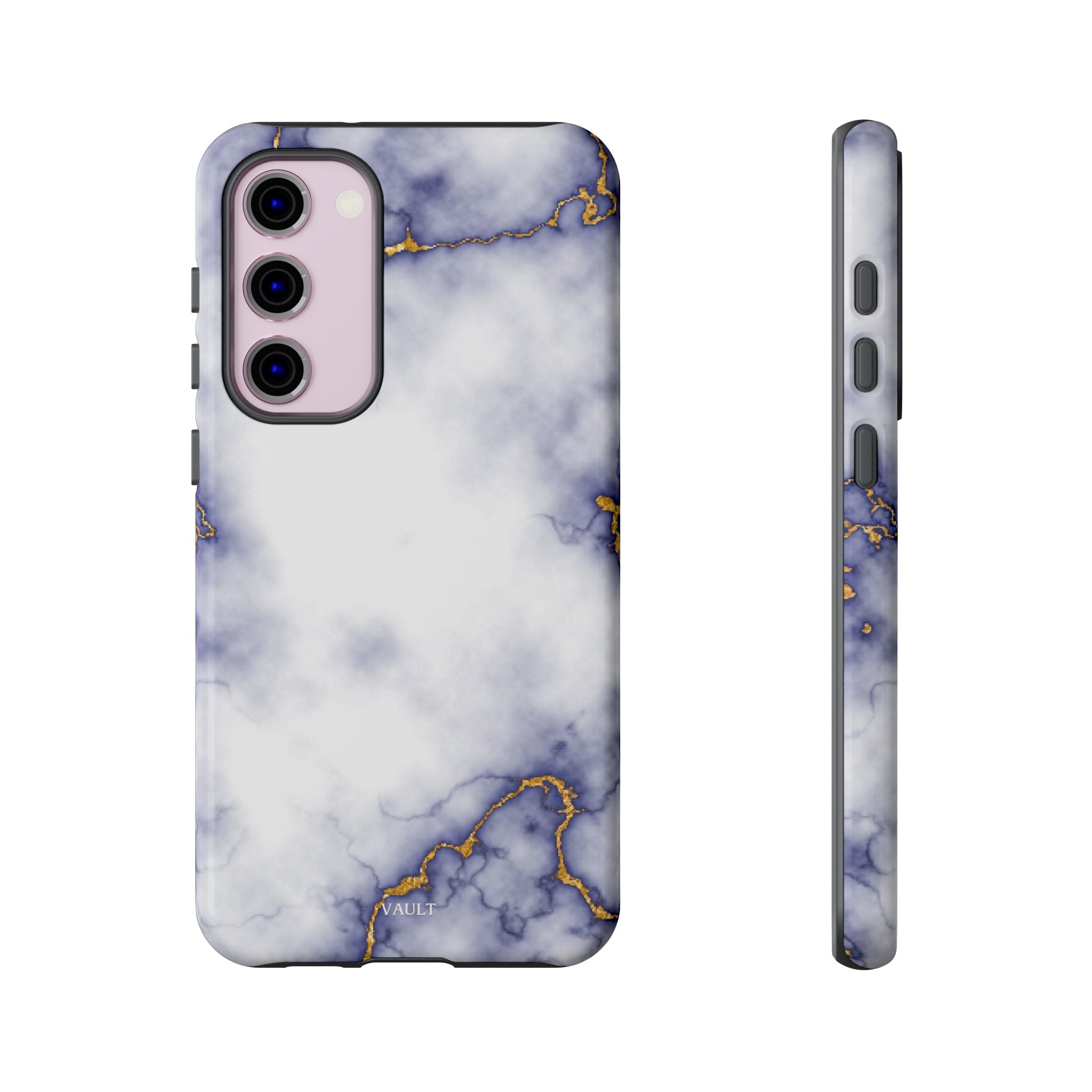 Purple Marble Tough Phone Case with Gold Veins
