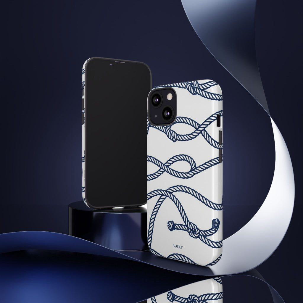 Nautical Rope Tough Case — Protective Phone Cover with Navy Knot Design