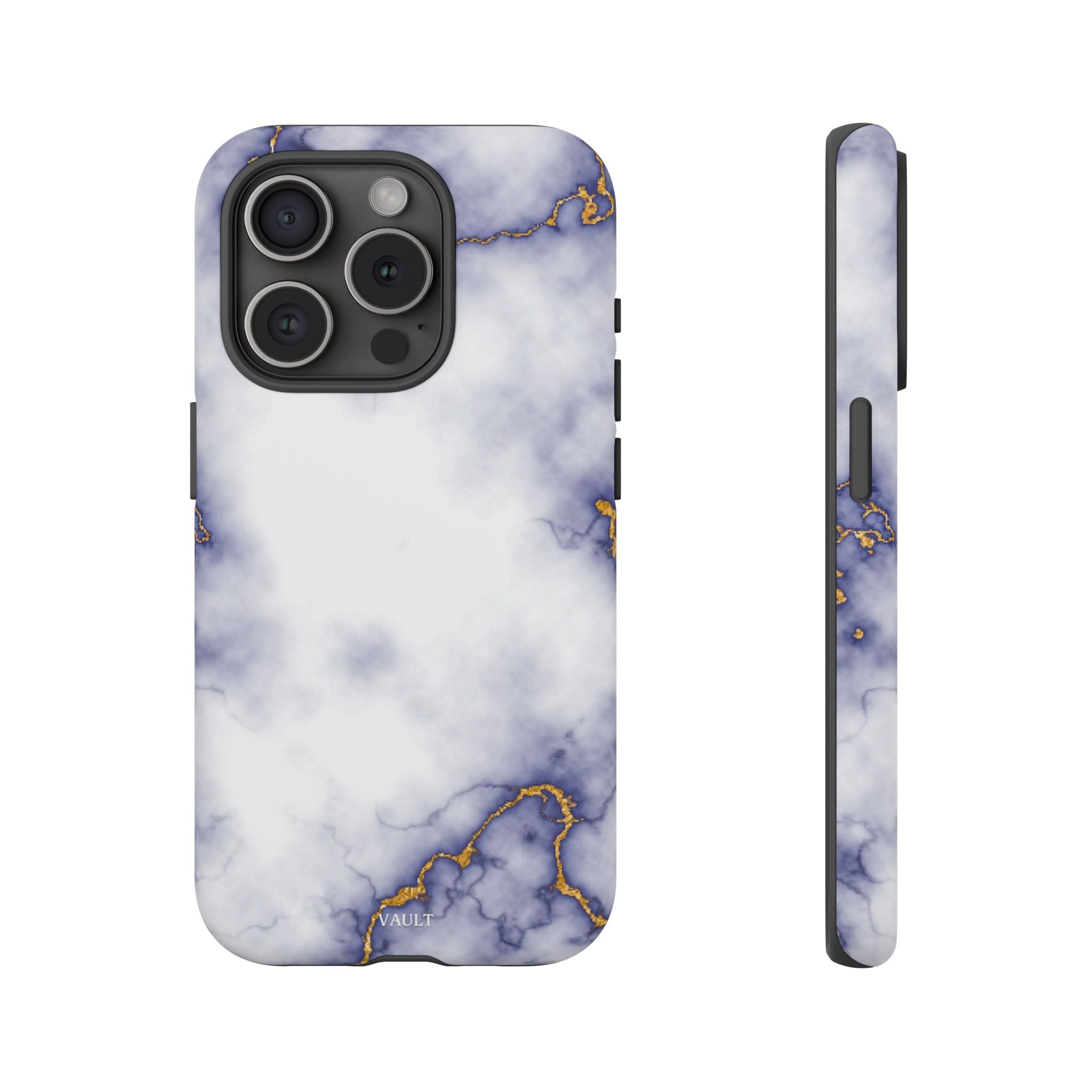 Purple Marble Tough Phone Case with Gold Veins