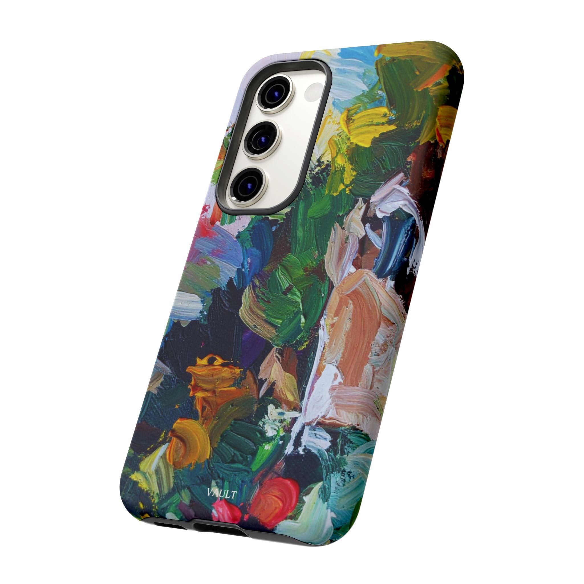 Abstract Paint Brushstroke Phone Case — Colorful Artistic Tough Case