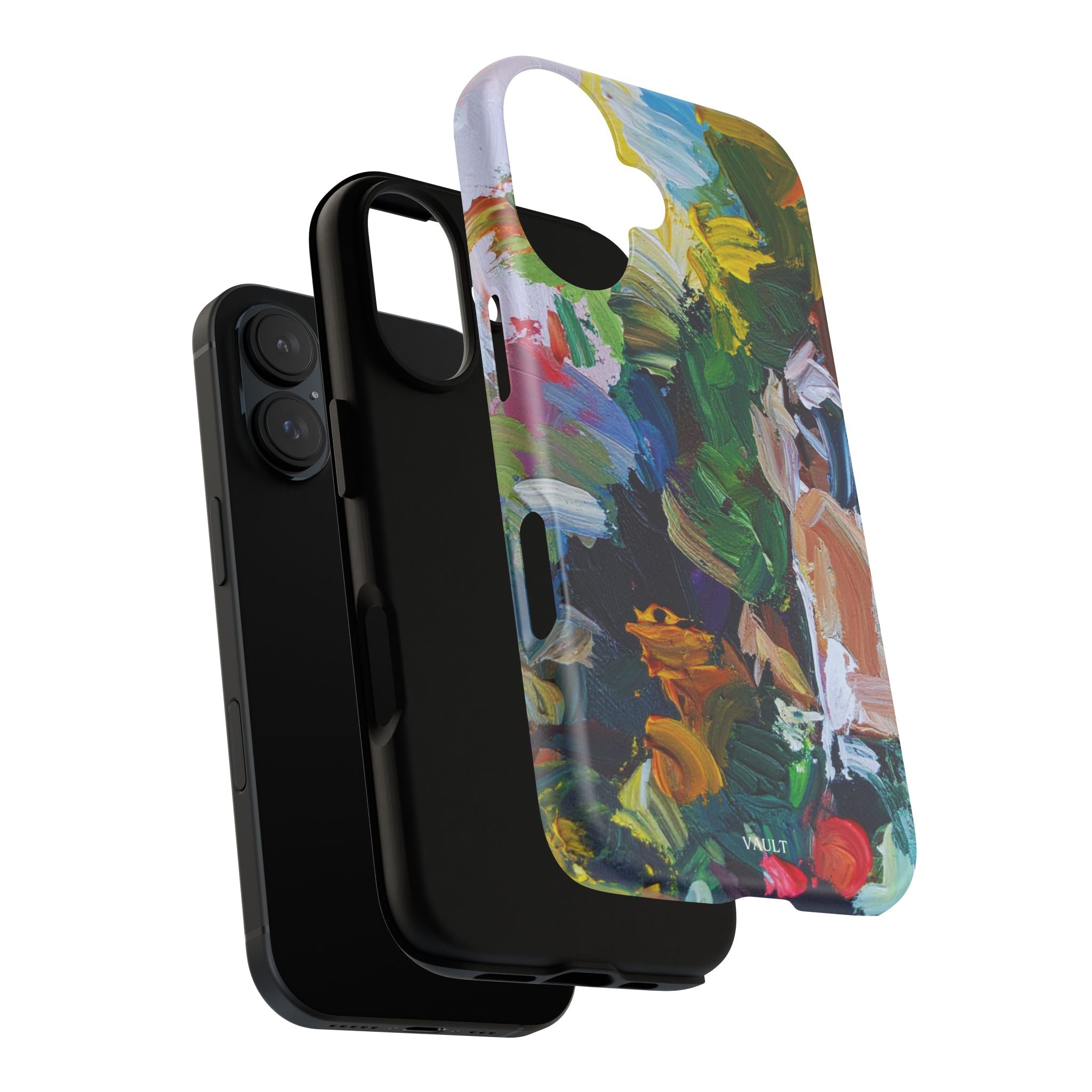 Abstract Paint Brushstroke Phone Case — Colorful Artistic Tough Case