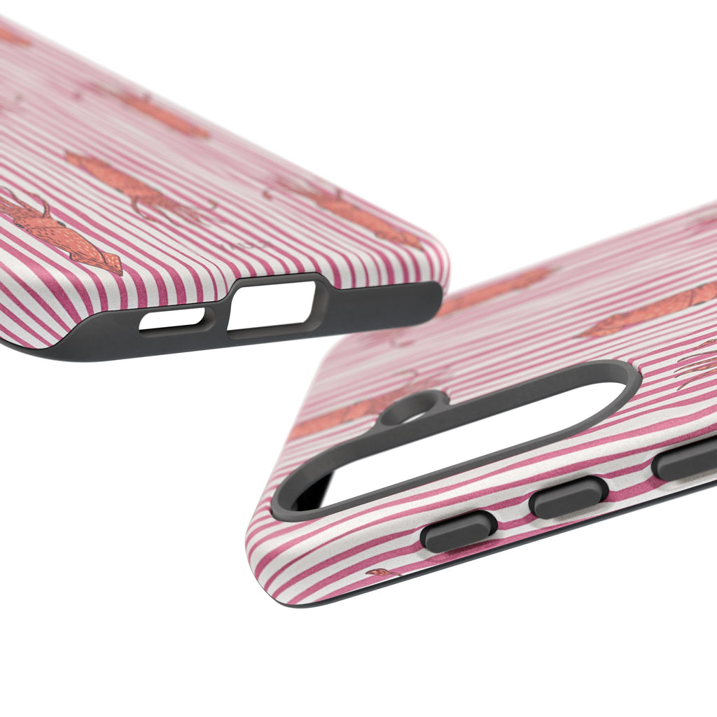 Cover per telefono con striscia di calamaro — Fantasia rosa di creature marine