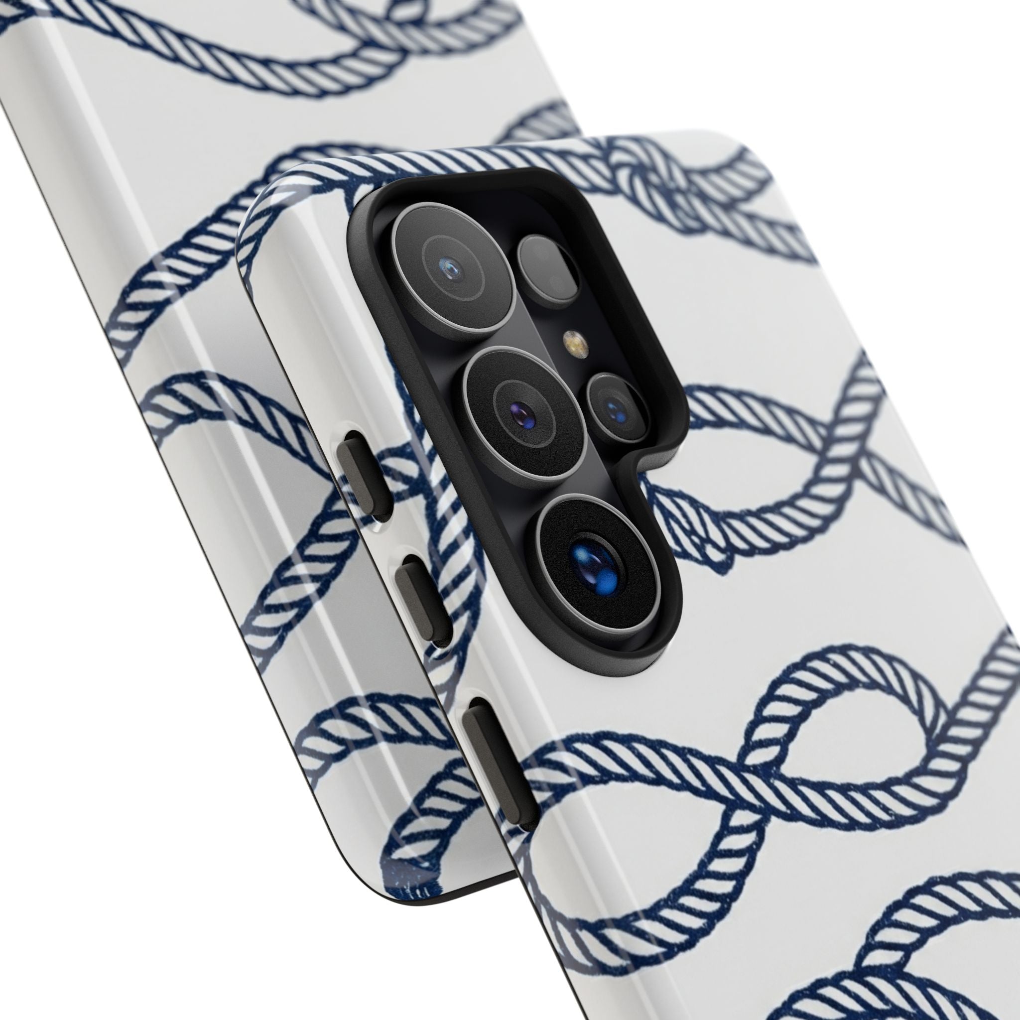 Nautical Rope Tough Case — Protective Phone Cover with Navy Knot Design