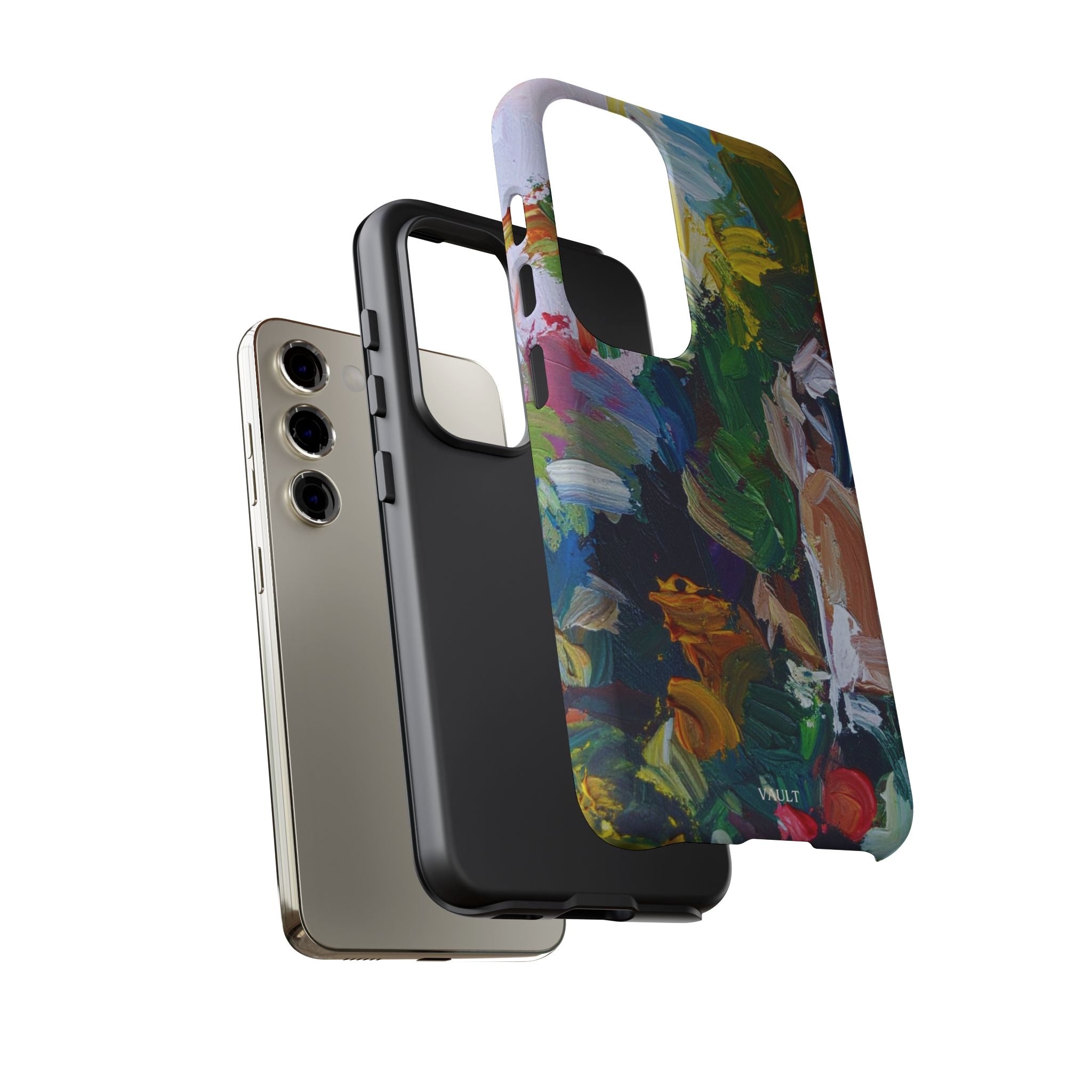 Abstract Paint Brushstroke Phone Case — Colorful Artistic Tough Case