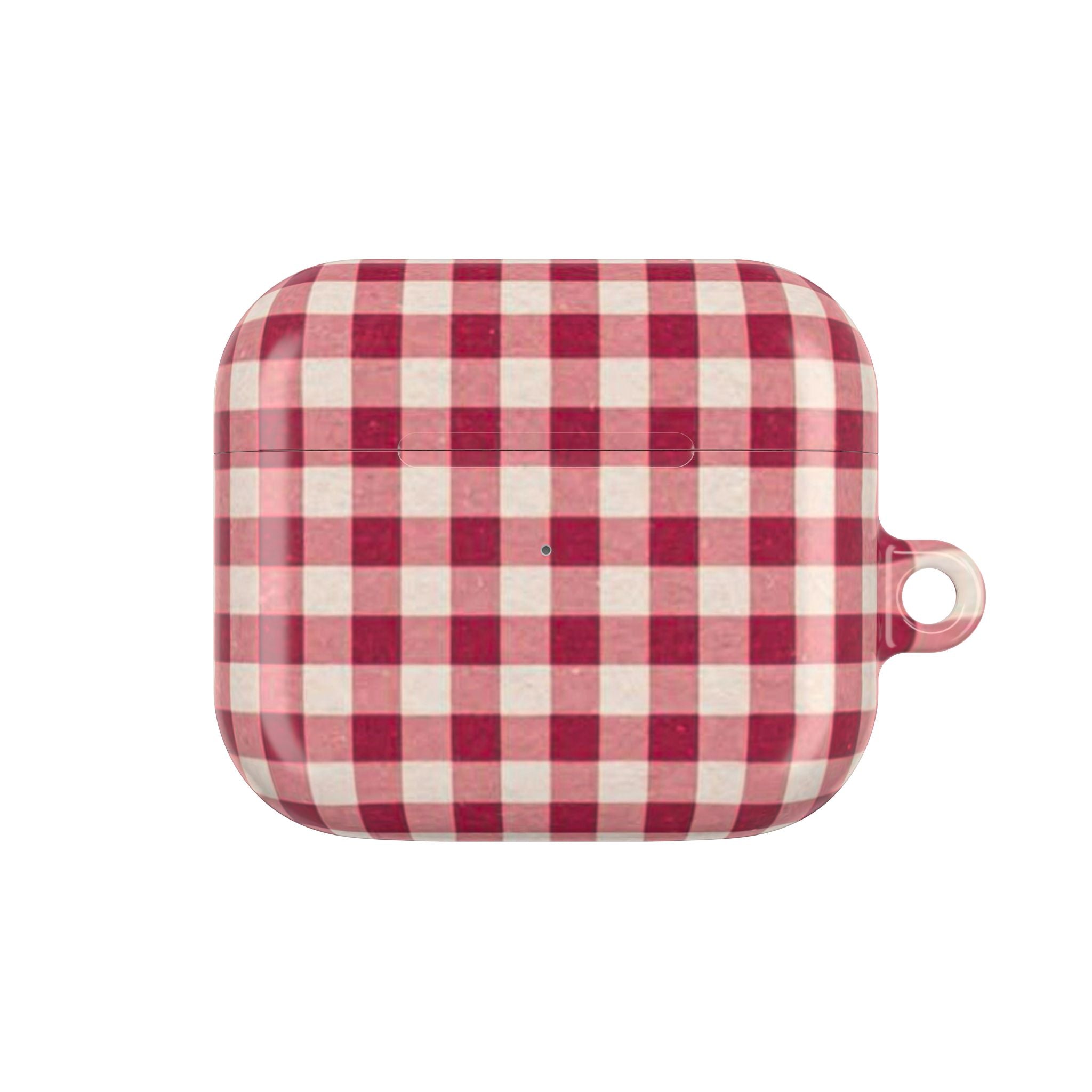Plaid AirPod Case — Red Buffalo Check Protective Cover