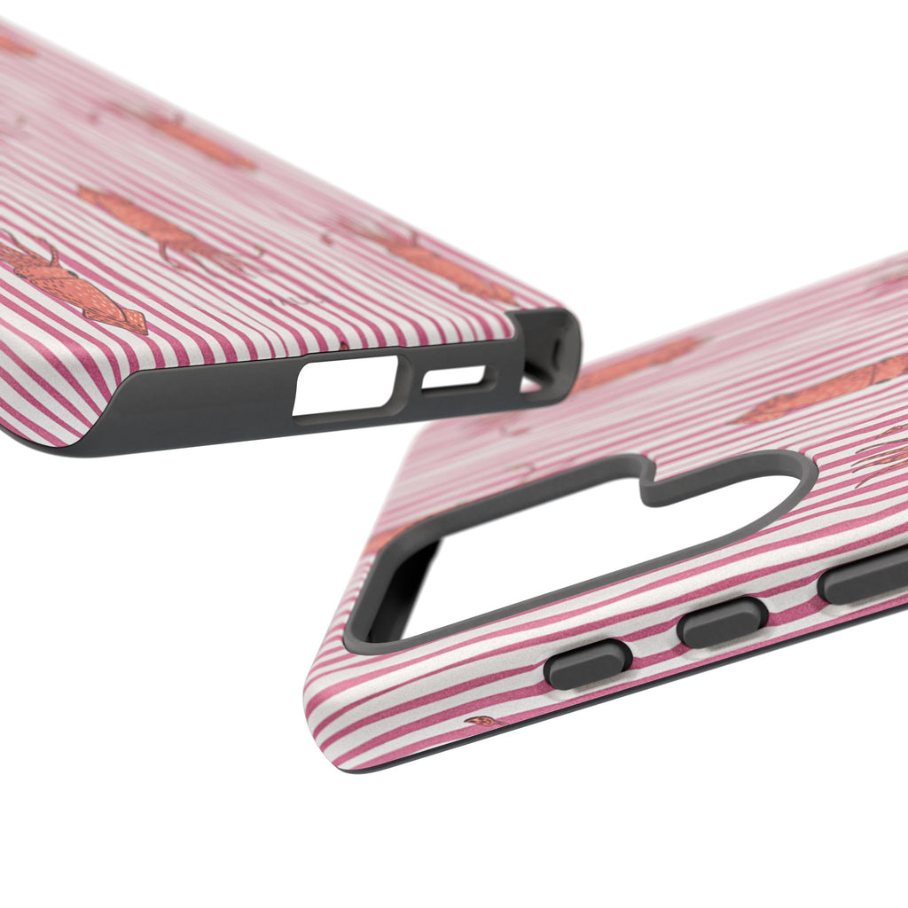 Cover per telefono con striscia di calamaro — Fantasia rosa di creature marine