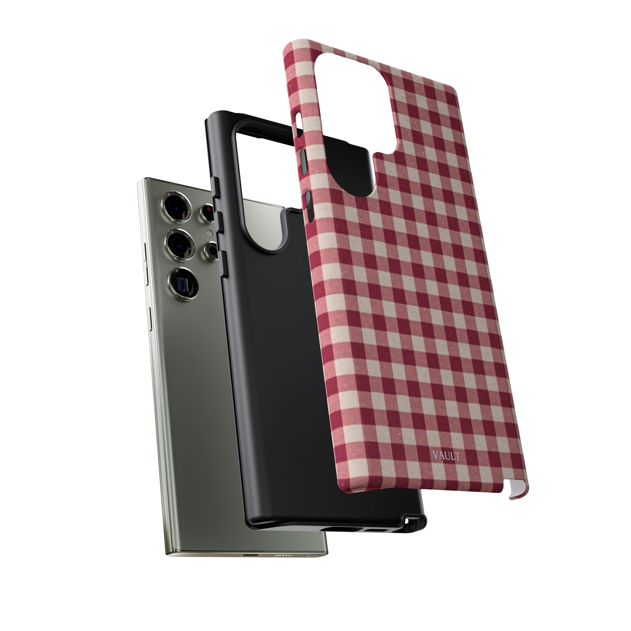 Gingham Phone Case — Red Plaid Tough Case