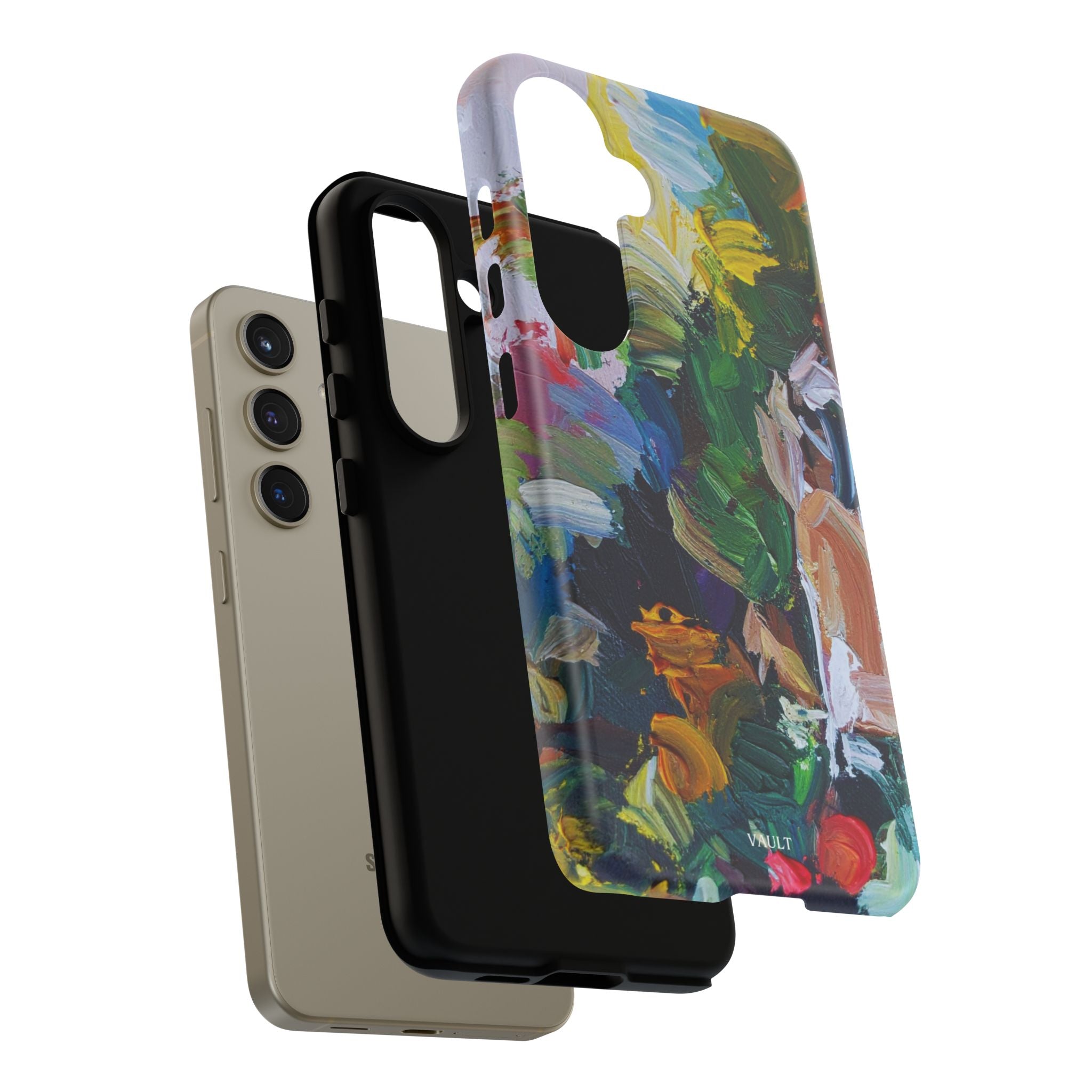 Abstract Paint Brushstroke Phone Case — Colorful Artistic Tough Case