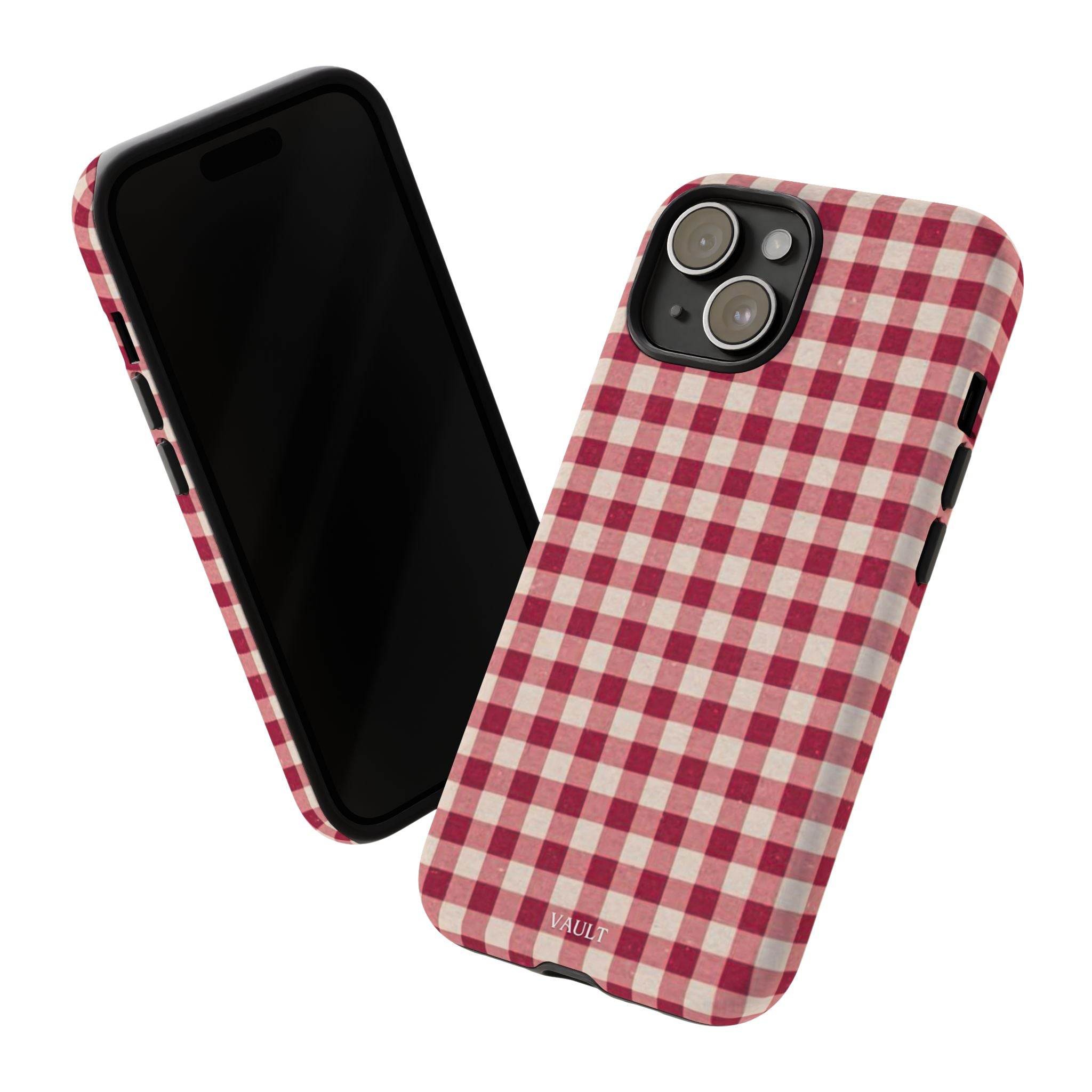 Gingham Phone Case — Red Plaid Tough Case