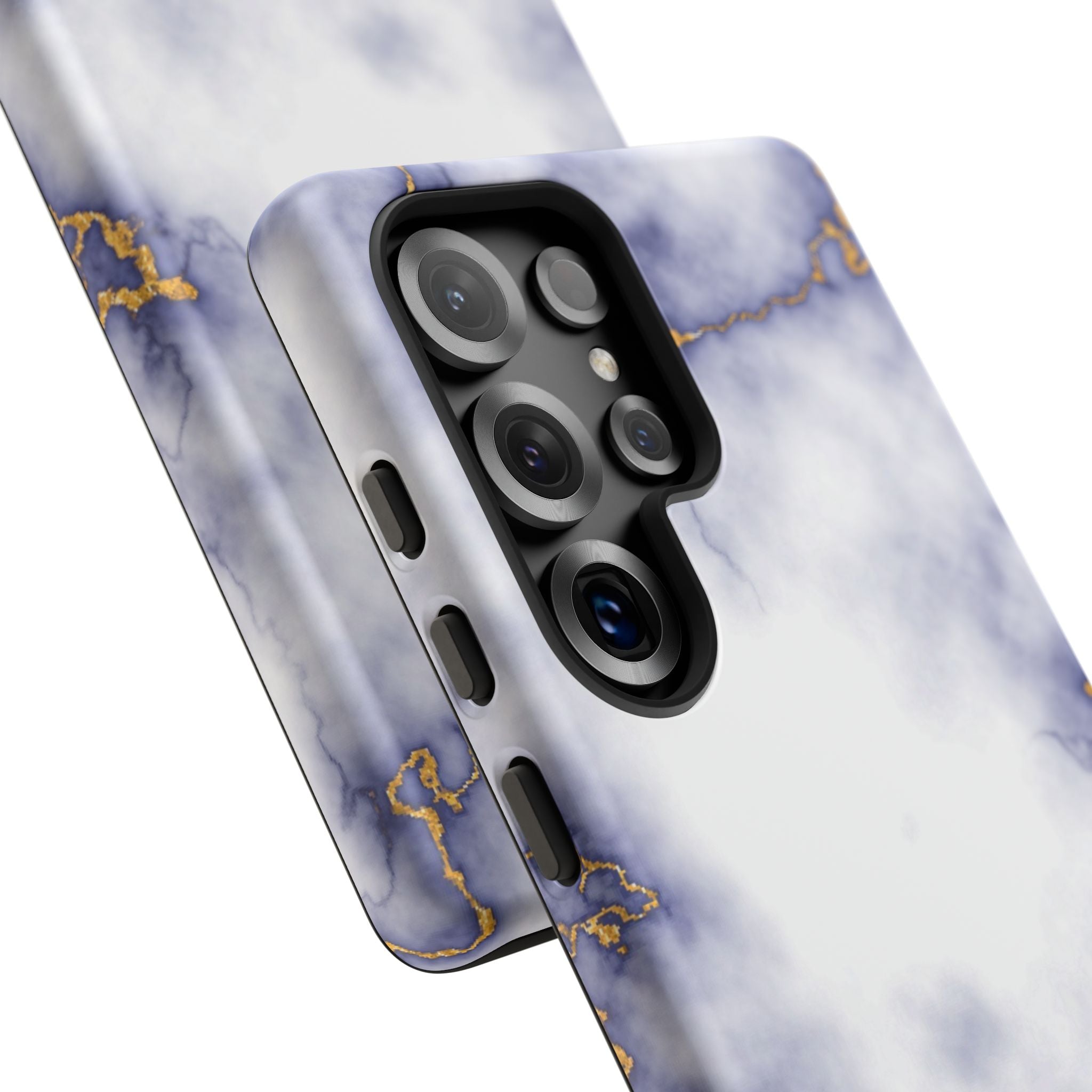 Purple Marble Tough Phone Case with Gold Veins