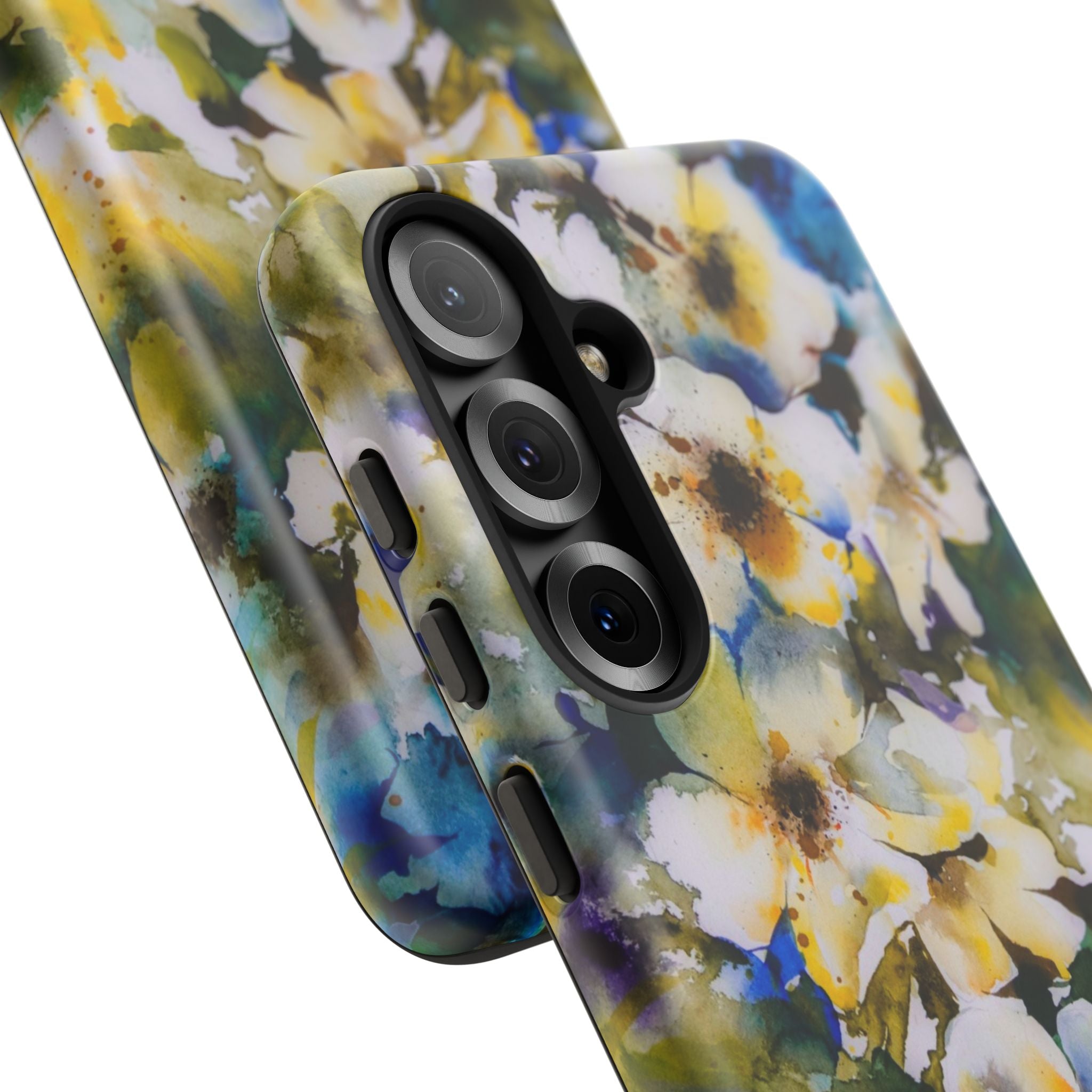 Floral Watercolor Tough Case – Yellow White Blossom Phone Cover